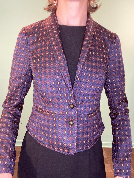 "FREE PEOPLE" GEOMETRIC PRINT BLAZER ***PRELOVED