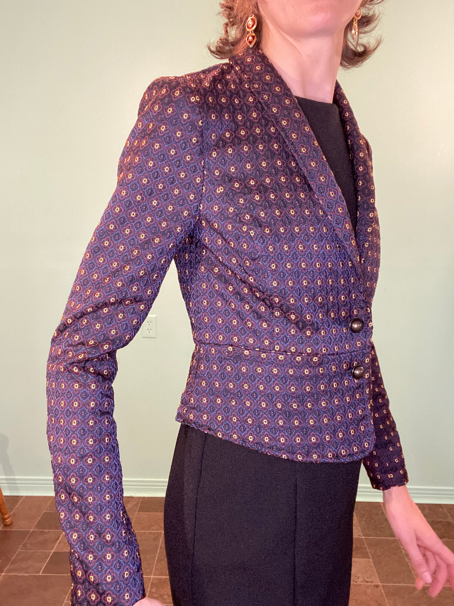 "FREE PEOPLE" GEOMETRIC PRINT BLAZER ***PRELOVED