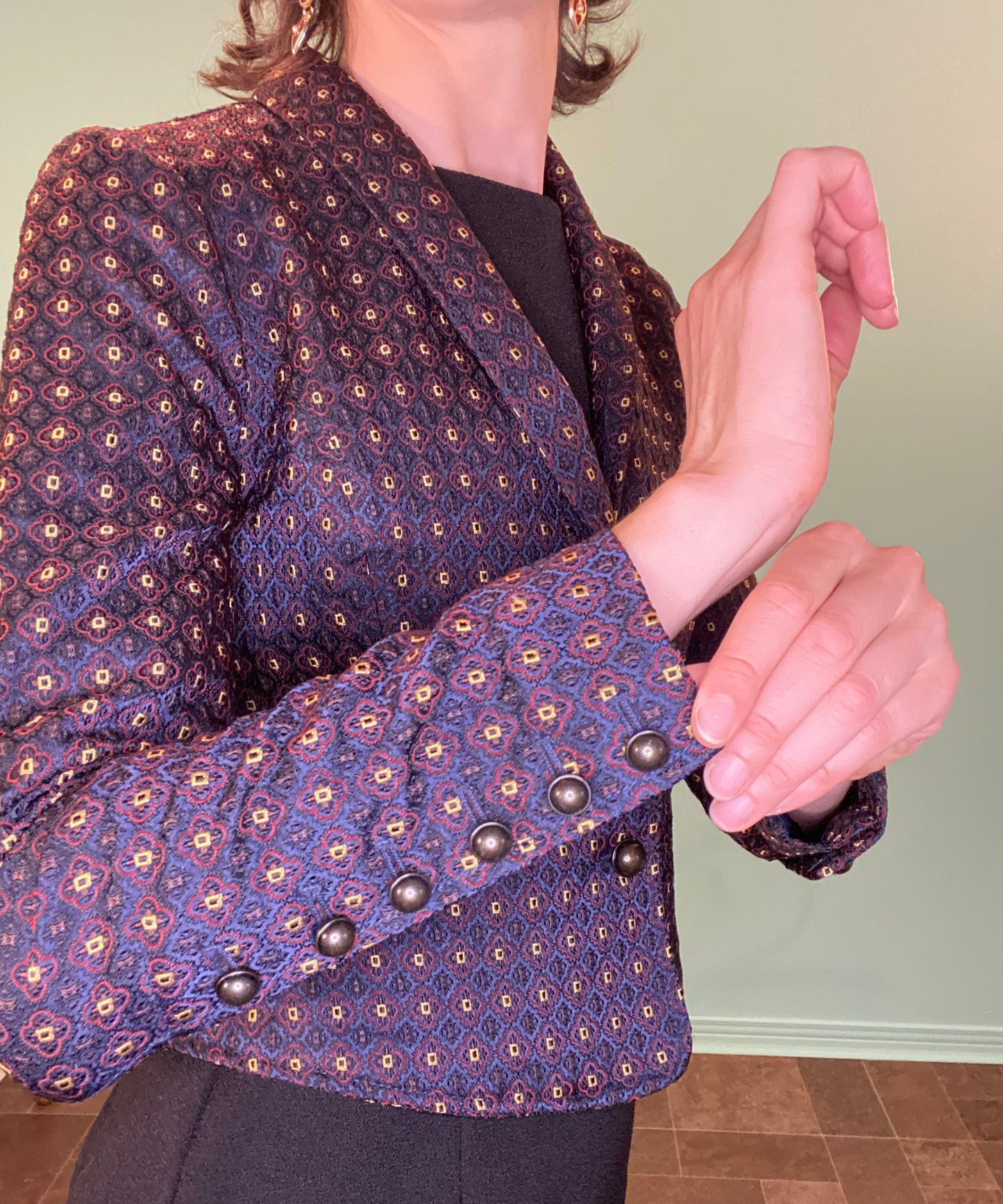 "FREE PEOPLE" GEOMETRIC PRINT BLAZER ***PRELOVED