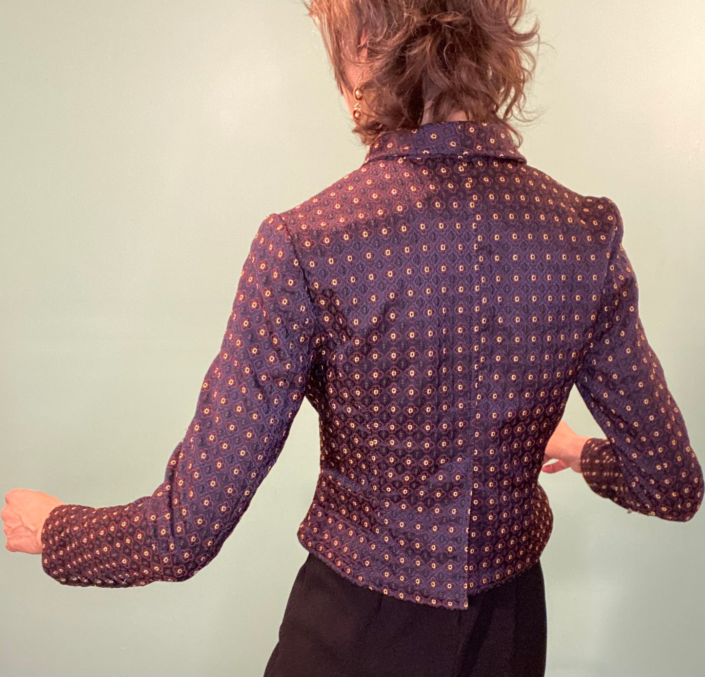 "FREE PEOPLE" GEOMETRIC PRINT BLAZER ***PRELOVED