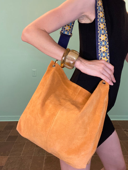 SUEDE "OWEN BARRY" SHOULDER BAG