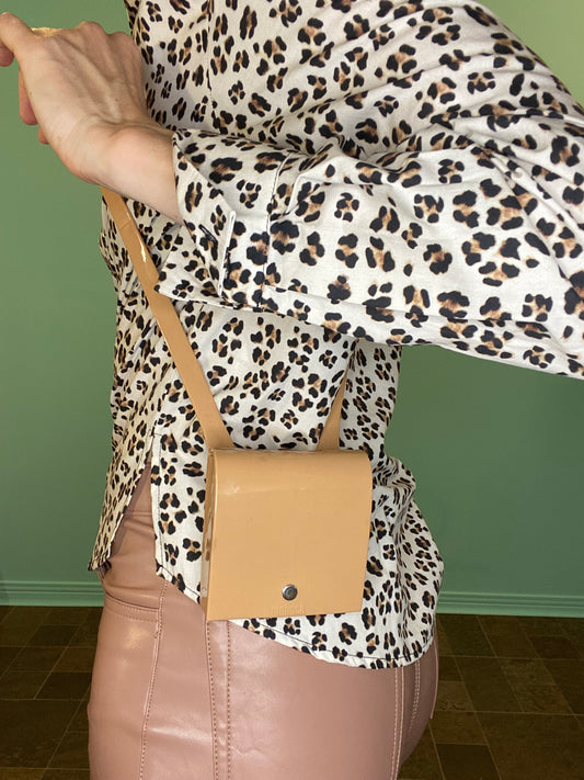 "MELISSA" JELLY CROSS BODY BAG IN TAN