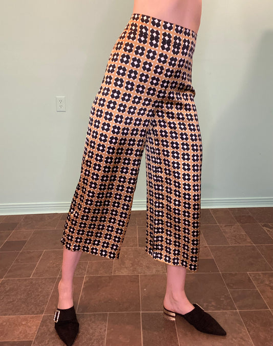 "ZARA" PALAZZO PANTS TILE PRINT
