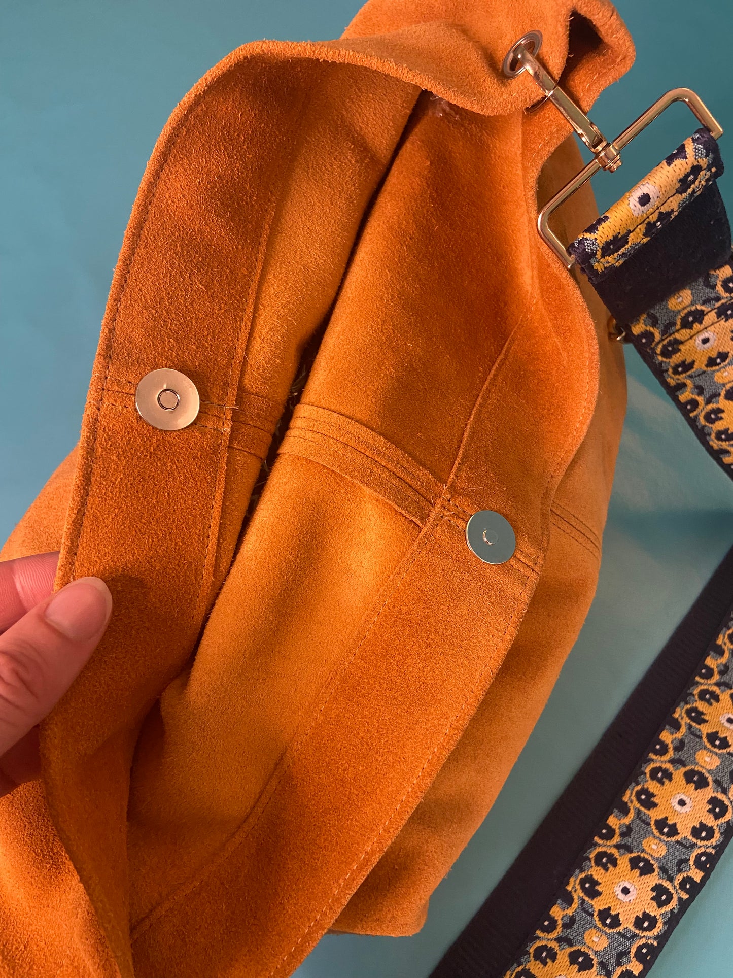 SUEDE "OWEN BARRY" SHOULDER BAG