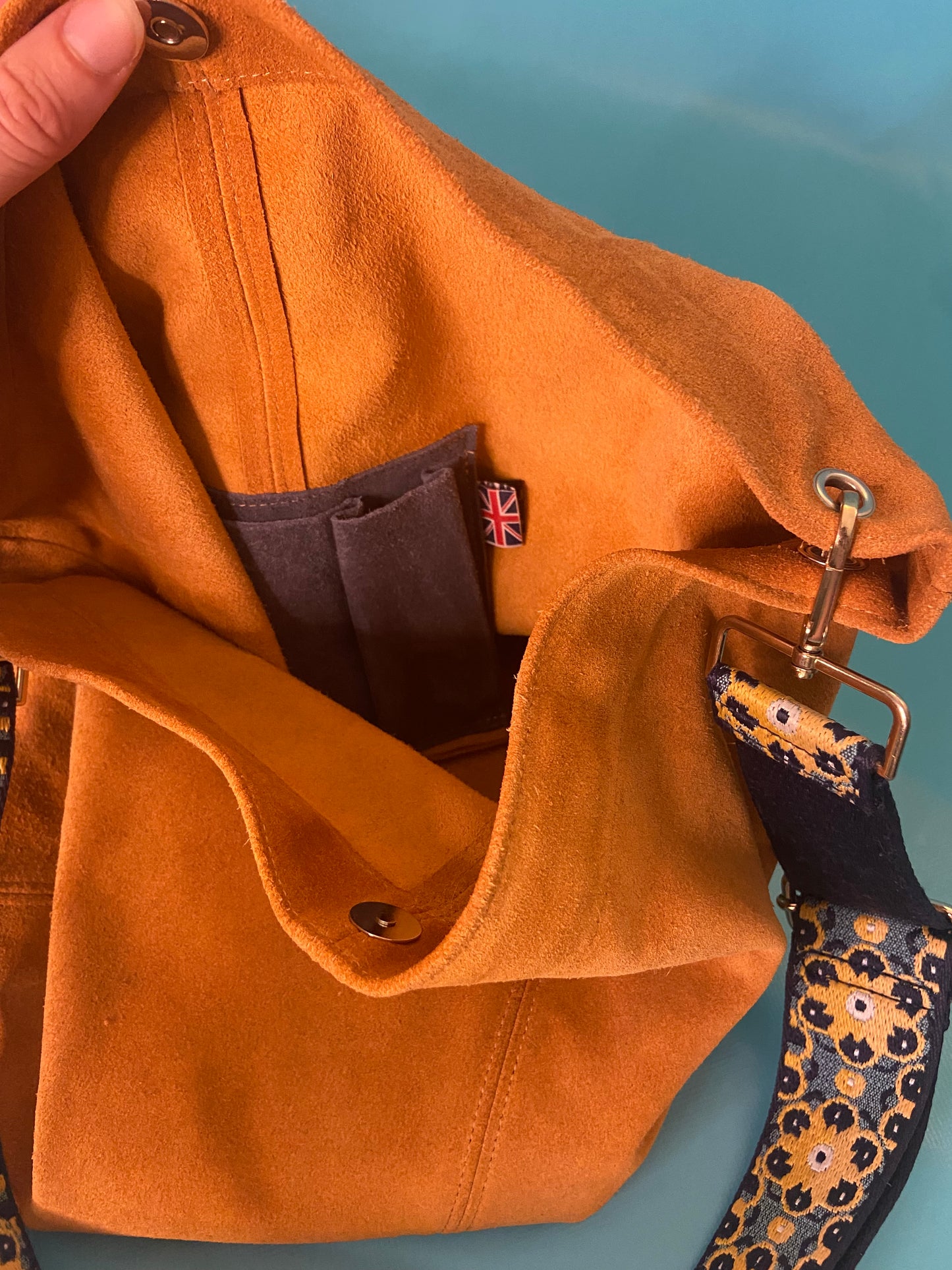 SUEDE "OWEN BARRY" SHOULDER BAG