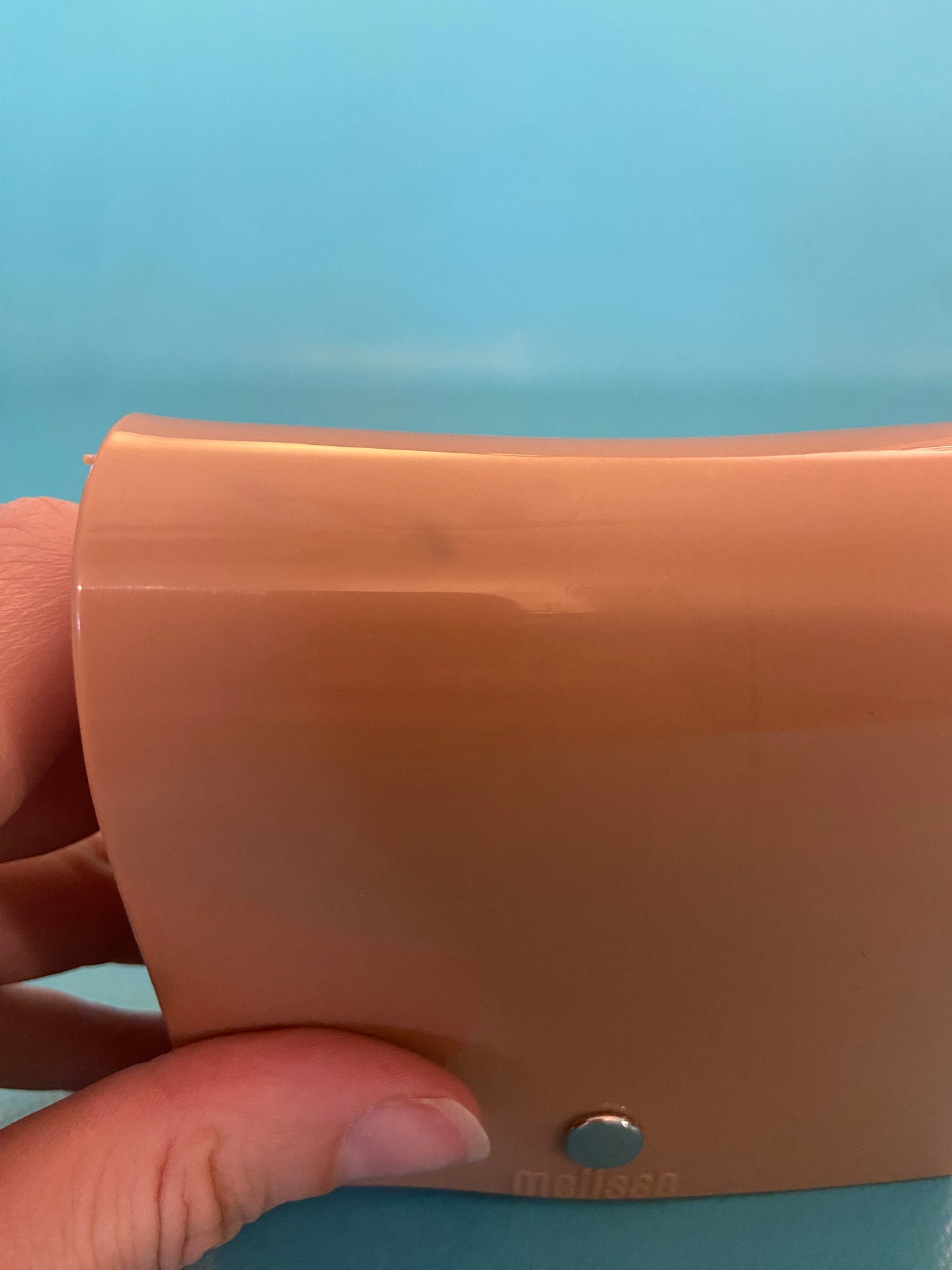 "MELISSA" JELLY CROSS BODY BAG IN TAN