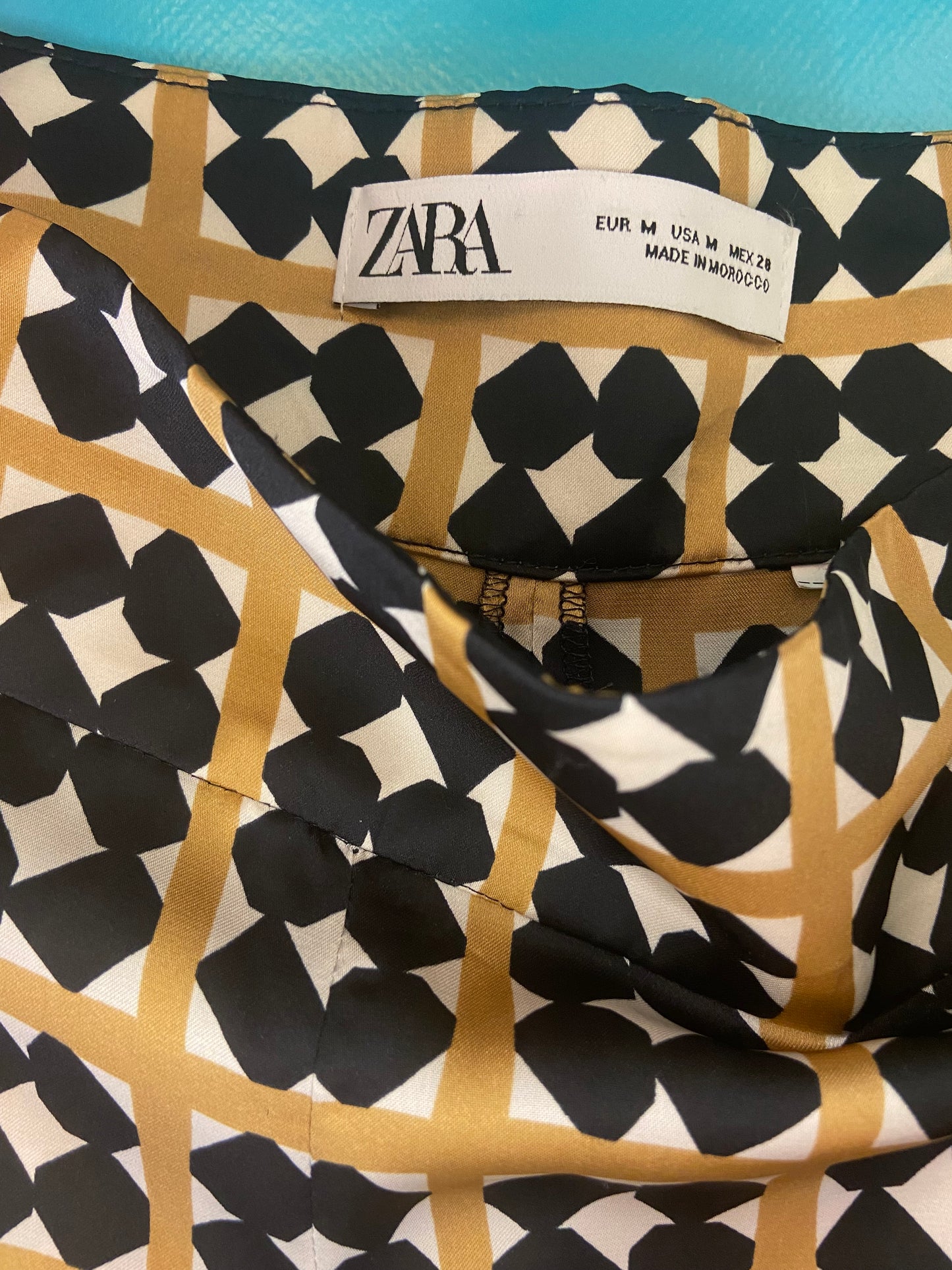 "ZARA" PALAZZO PANTS TILE PRINT