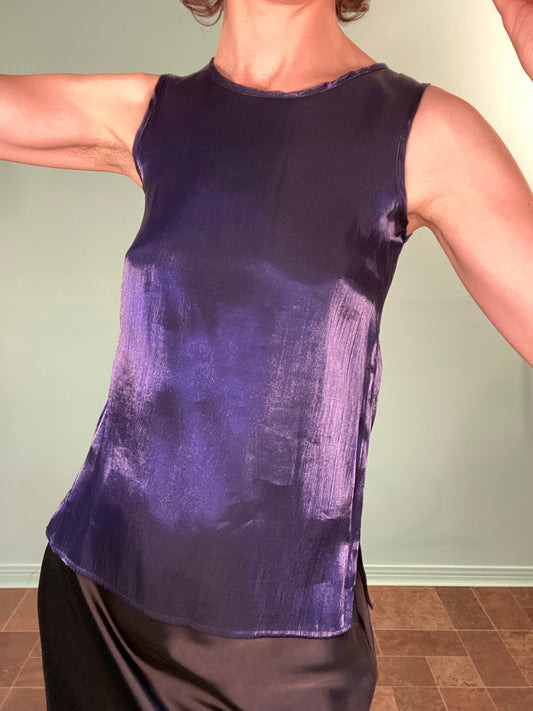 VINTAGE 90'S "LAURA PETITES" IRREDESCENT SLEEVELESS TOP