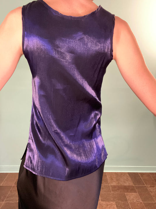 VINTAGE 90'S "LAURA PETITES" IRREDESCENT SLEEVELESS TOP