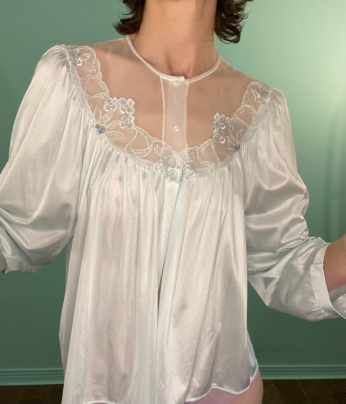 VINTAGE "EATON VANITY FAIR" LINGERIE TOP/JACKET/COVER UP