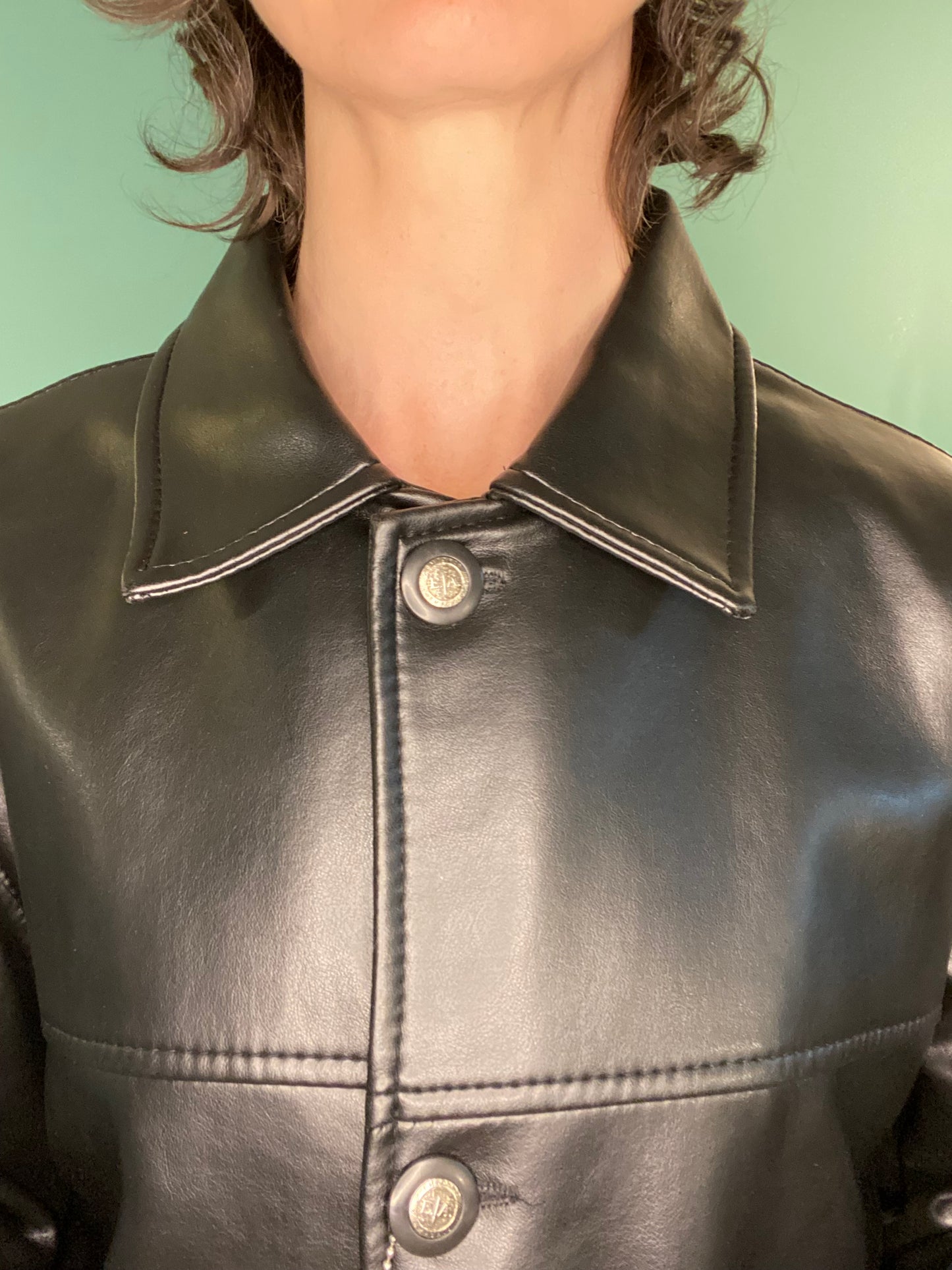 MID 2000'S BLACK LEATHER JACKET ***NEW WITH TAGS