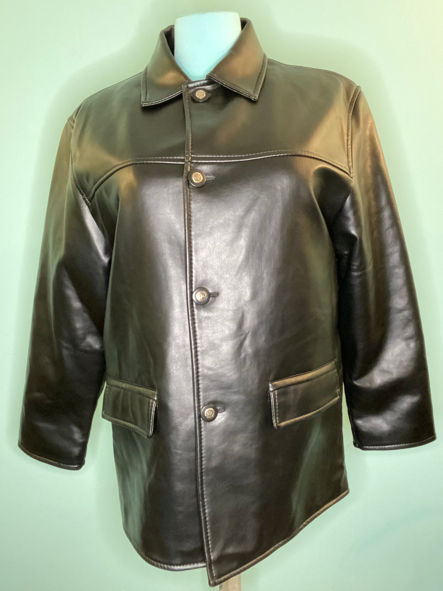 MID 2000'S BLACK LEATHER JACKET ***NEW WITH TAGS