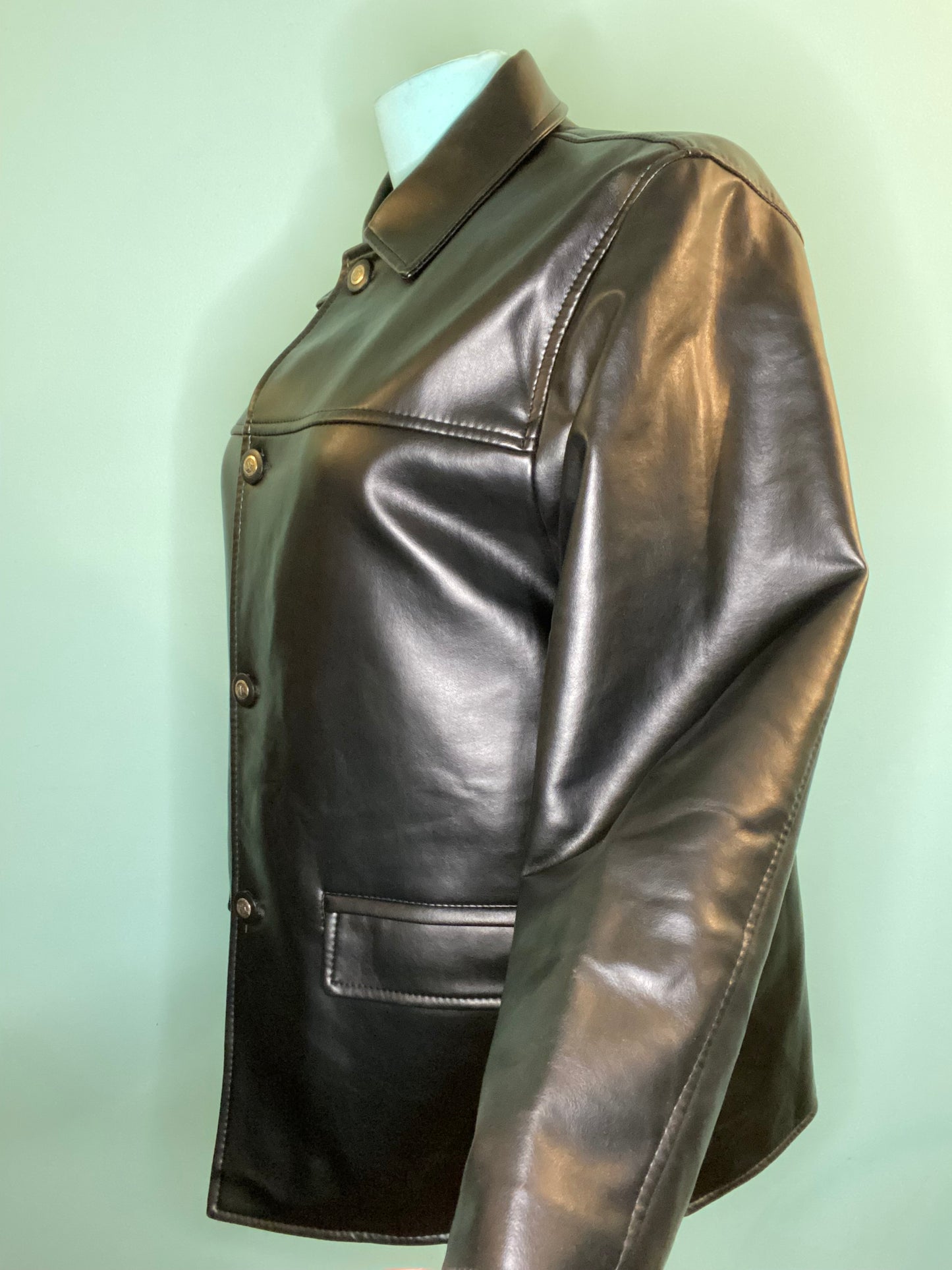 MID 2000'S BLACK LEATHER JACKET ***NEW WITH TAGS