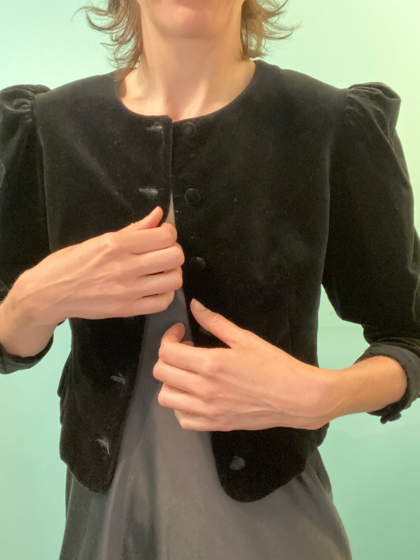 VINTAGE "LAURA ASHLEY" VELVET JACKET