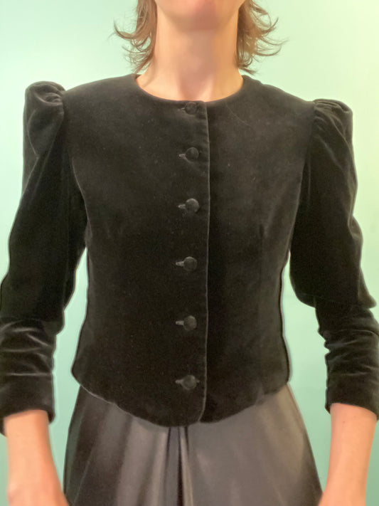 VINTAGE "LAURA ASHLEY" VELVET JACKET