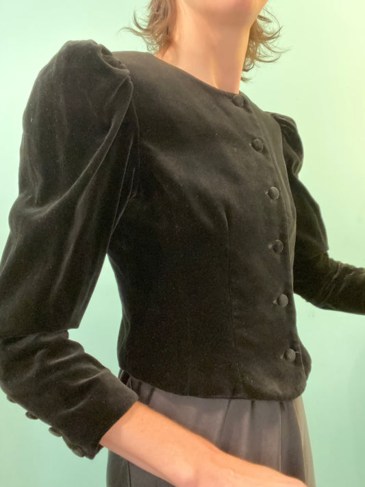 VINTAGE "LAURA ASHLEY" VELVET JACKET