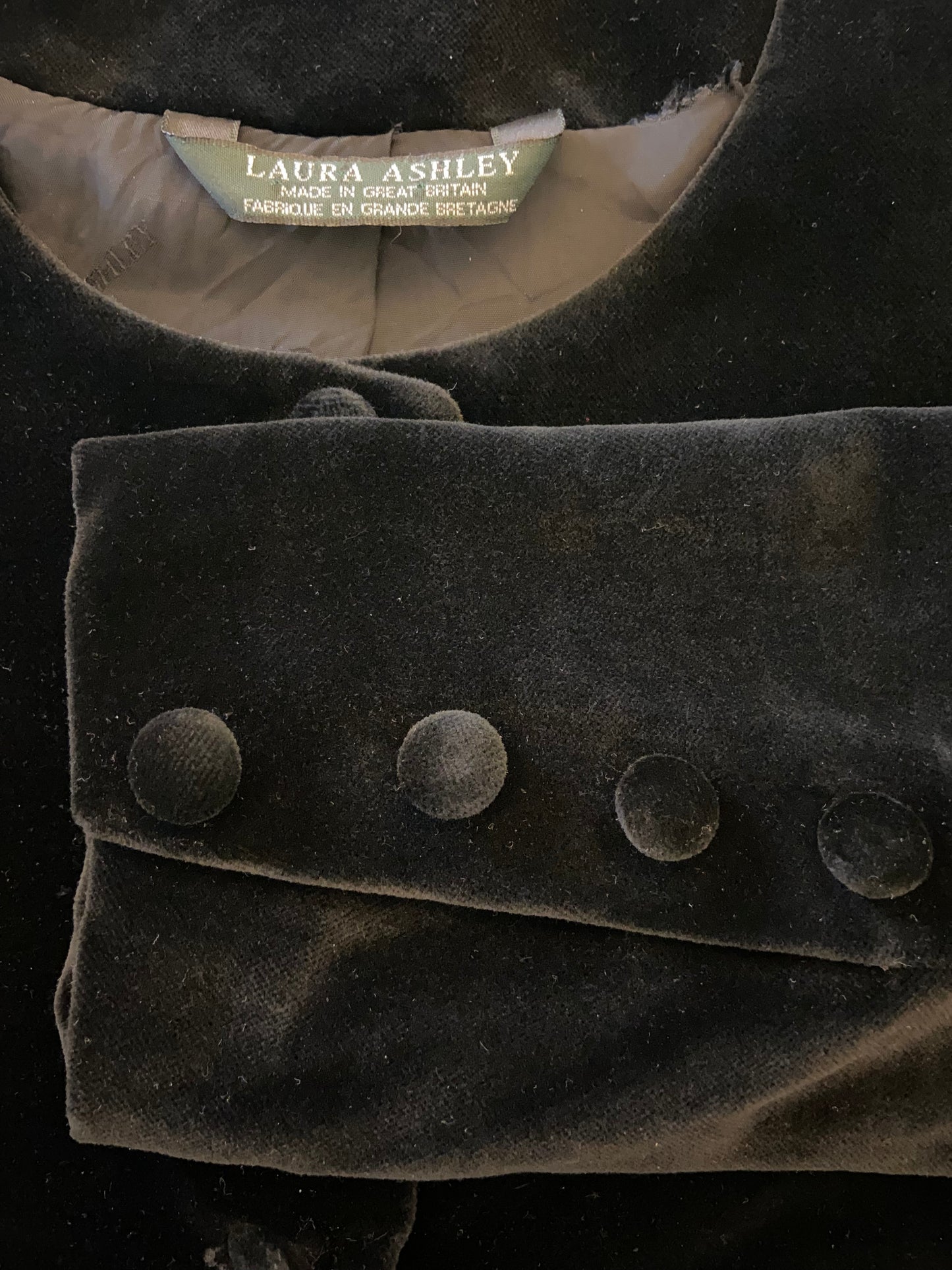 VINTAGE "LAURA ASHLEY" VELVET JACKET