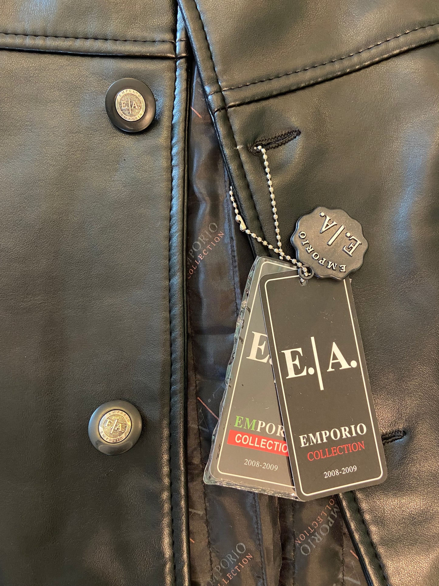 MID 2000'S BLACK LEATHER JACKET ***NEW WITH TAGS