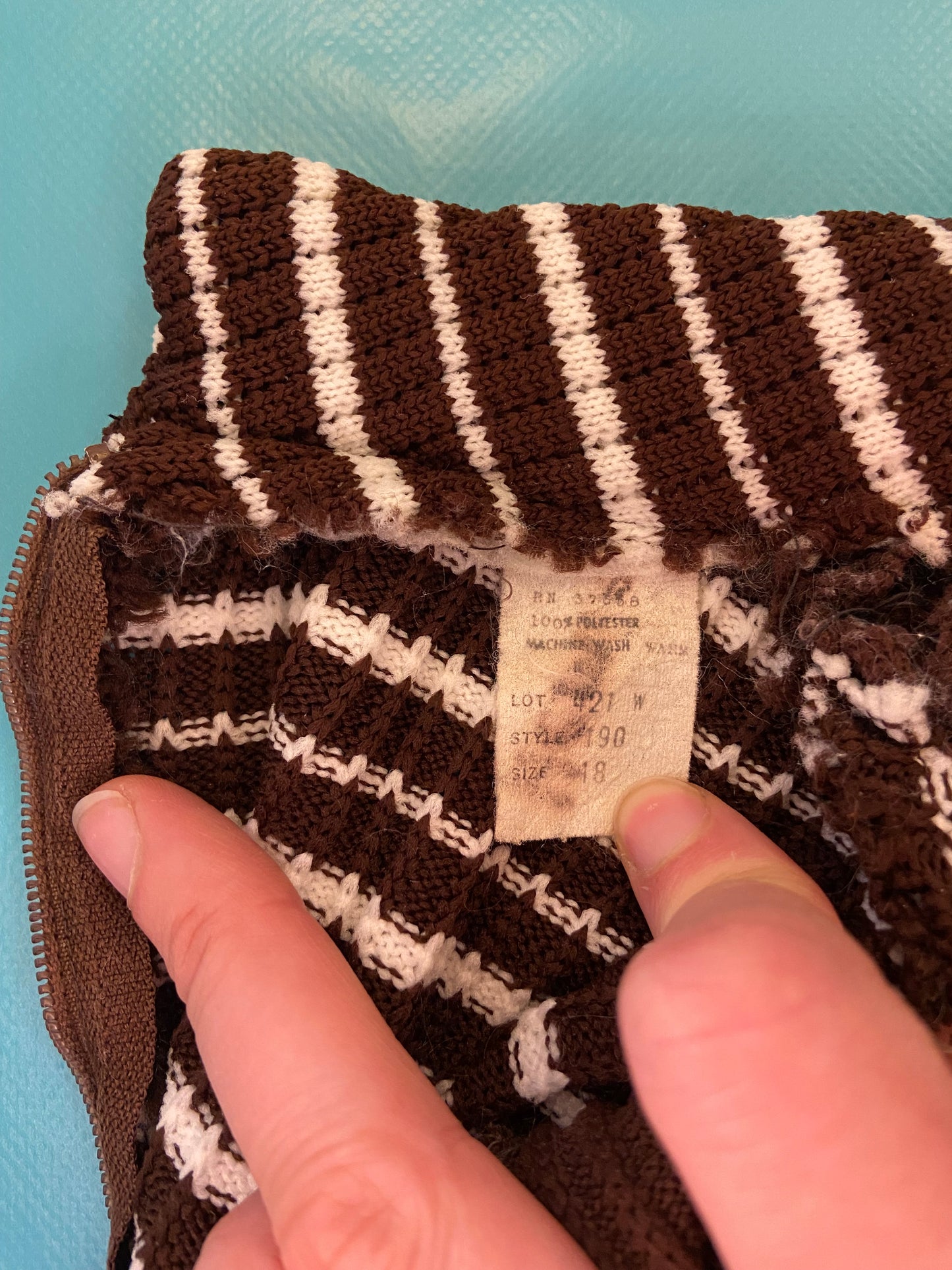 VINTAGE 70'S STRIPEY STRETCHY MINI DRESS