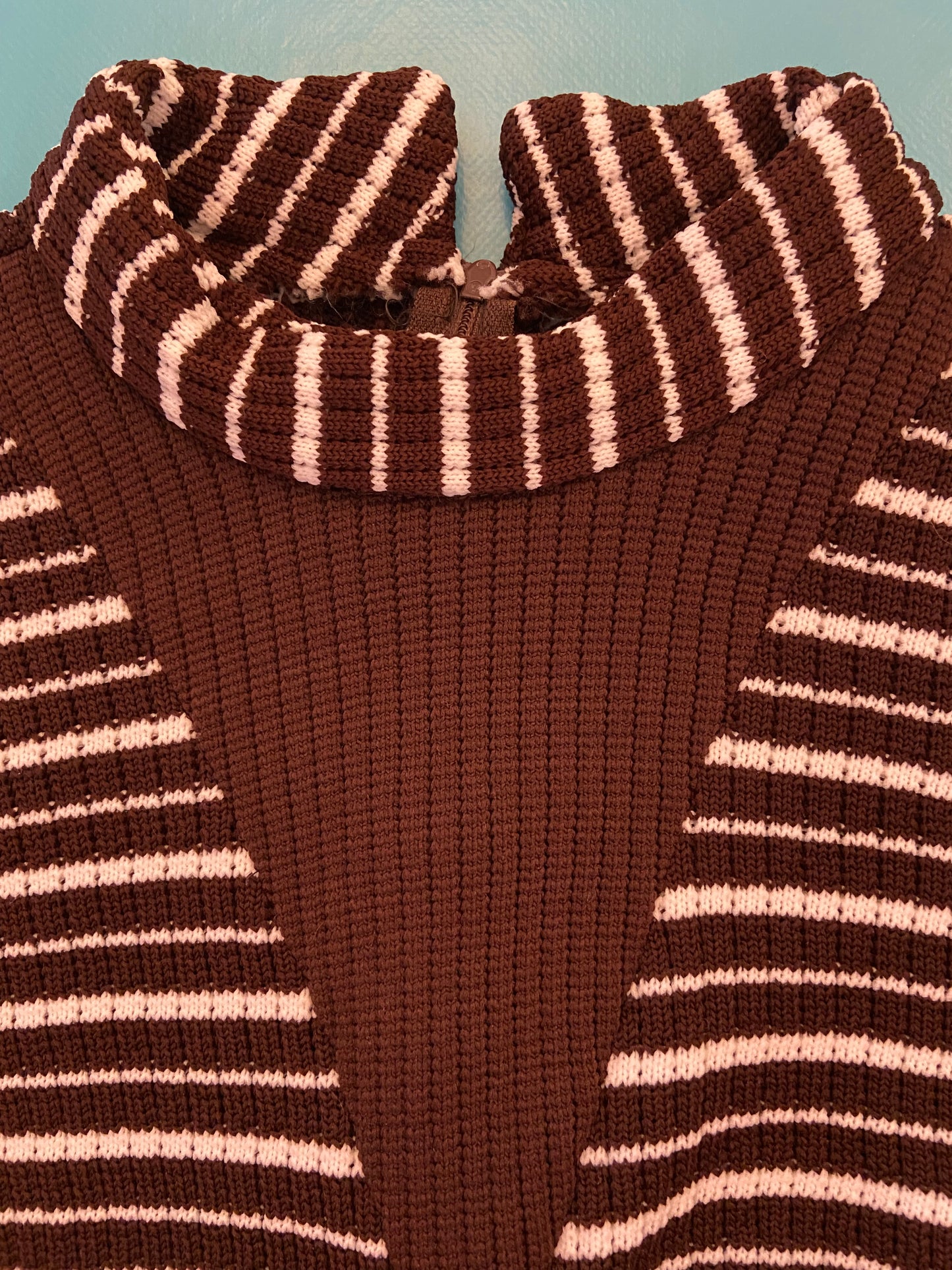 VINTAGE 70'S STRIPEY STRETCHY MINI DRESS