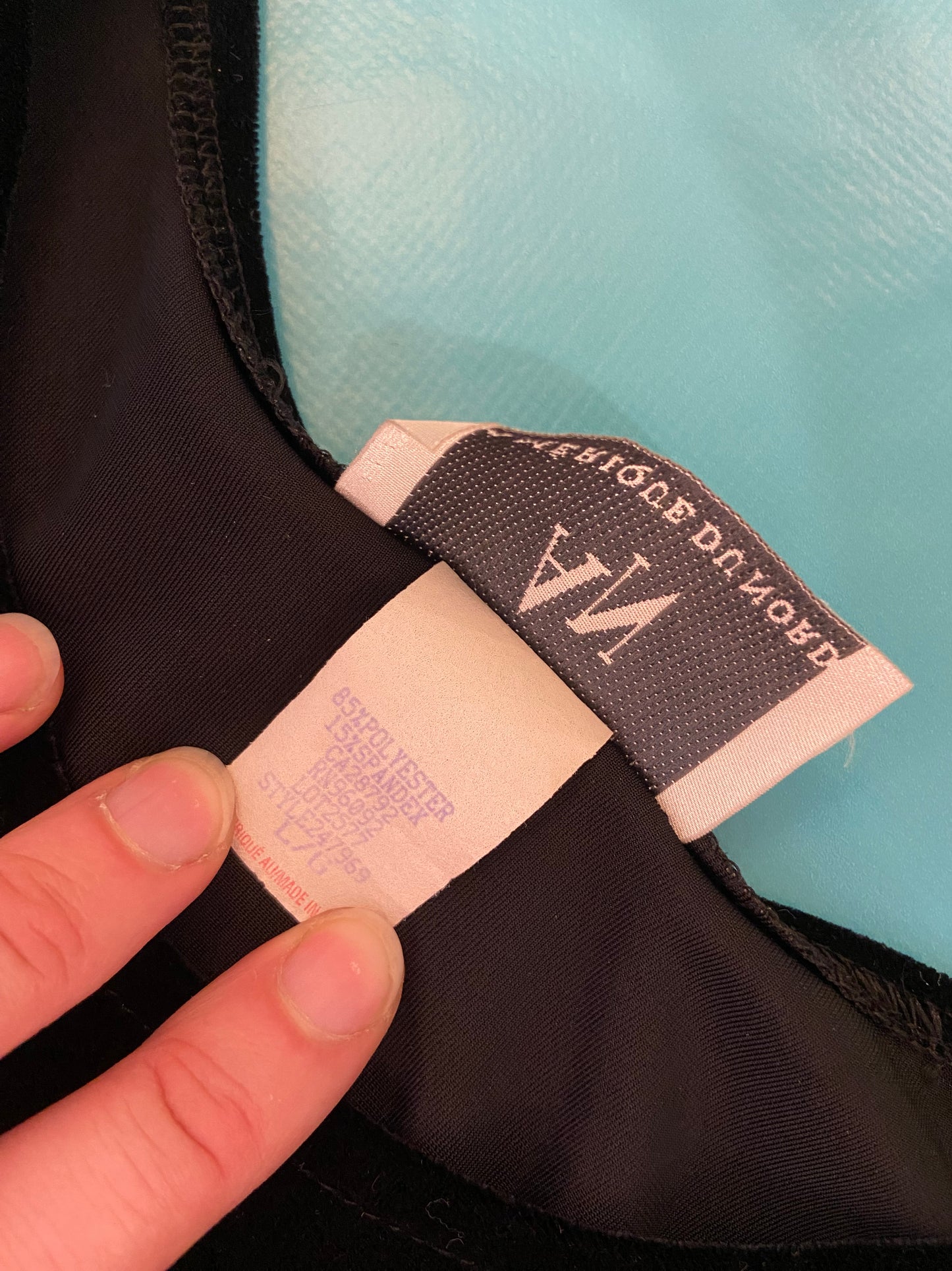 VINTAGE 90S "AMERIQUE DU NORD" STRETCH VELEVET LOOK T-SHIRT