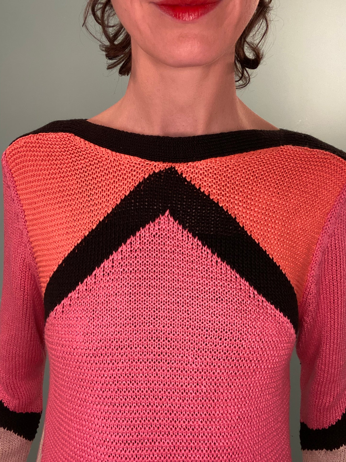 "OLSEN EUROPE" COLOUR BLOCK SWEATER