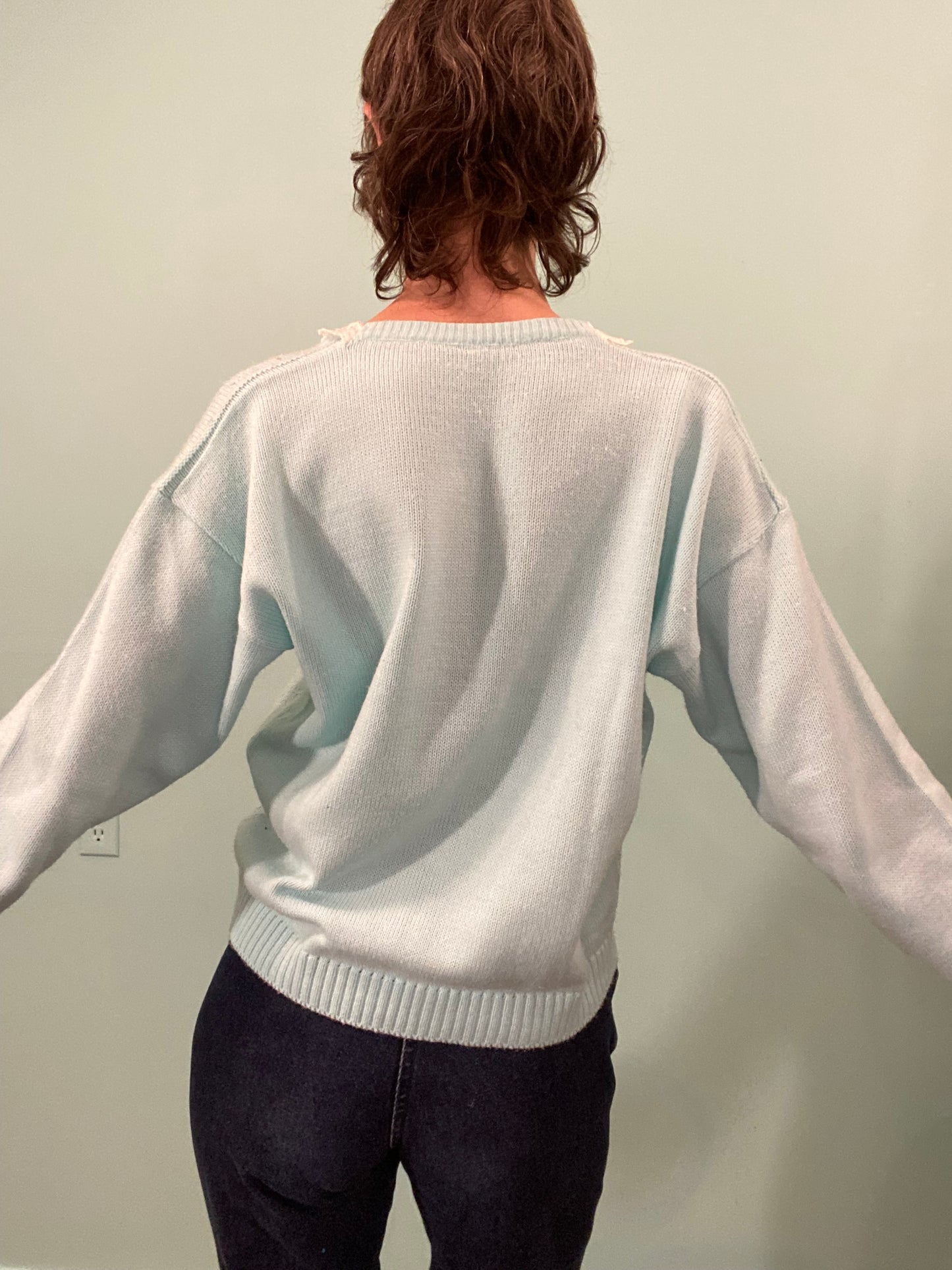 VINTAGE LACE COLLARED SWEATER