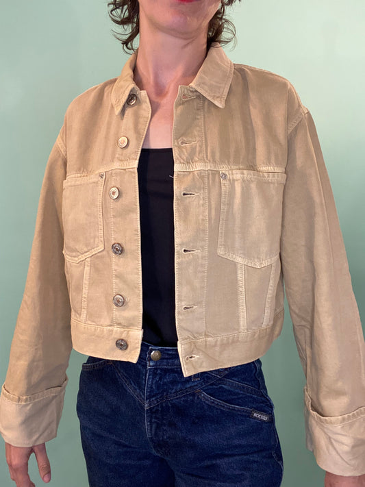 ***NEW WITH TAGS "ZARA" TAN DENIM JACKET