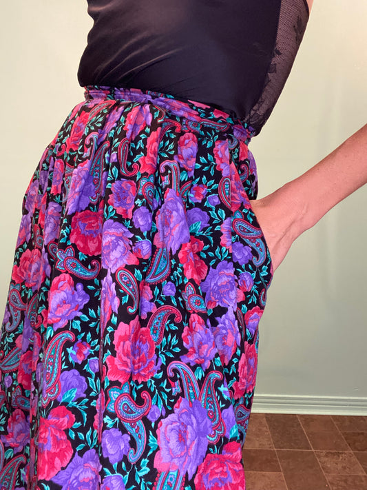 VINTAGE "MS INTERPRET" 90'S FLORAL SKIRT