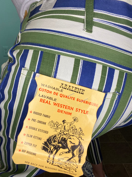 ***NEW OLD STOCK "ABALENE" INCREDIBLE STRIPED JEANS