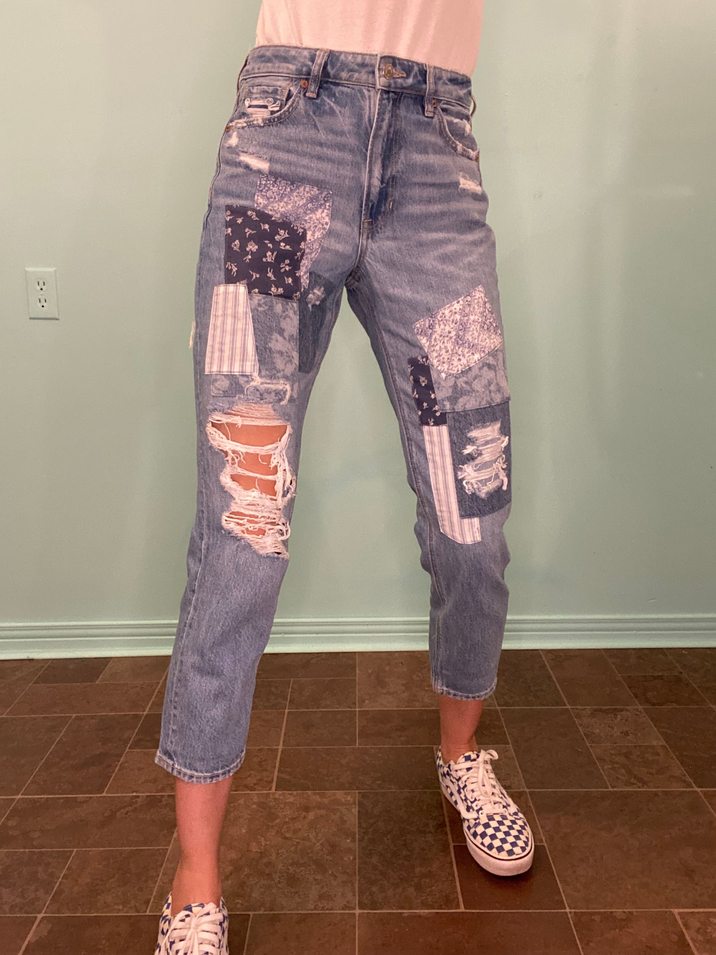 "ABERCROMBIE" PATCHWORK JEANS