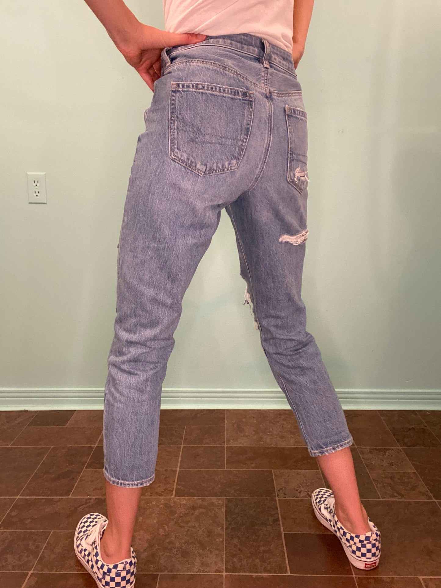 "ABERCROMBIE" PATCHWORK JEANS