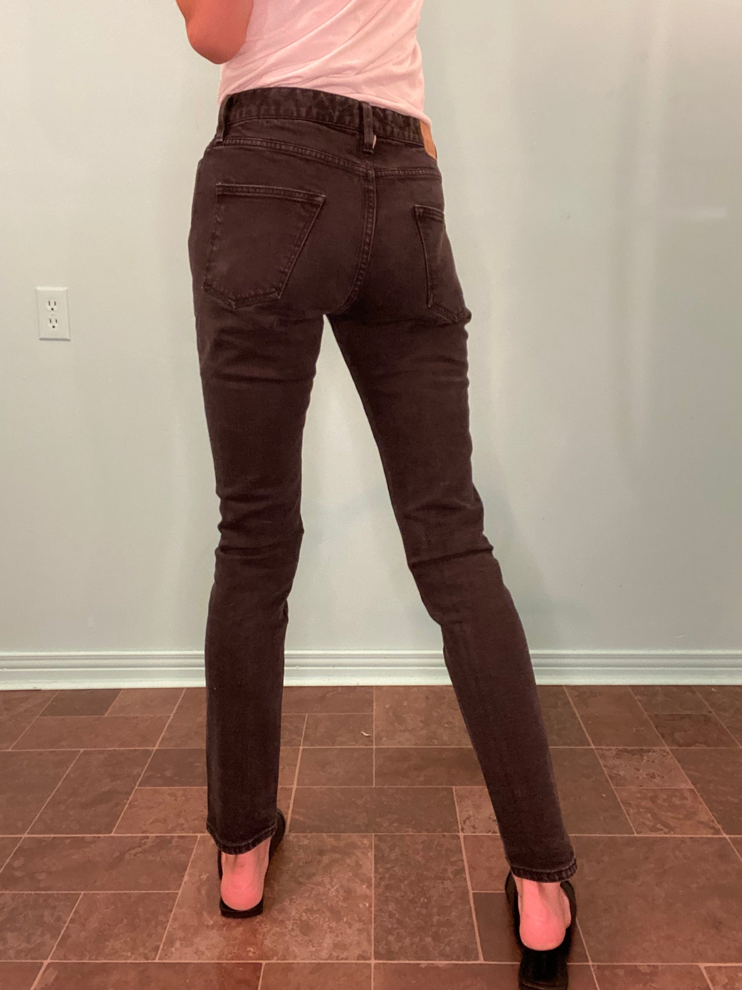 "TOPMAN" STRETCH SKINNY FIT BLACK JEANS