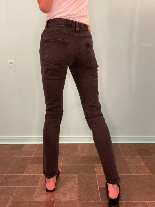 "TOPMAN" STRETCH SKINNY FIT BLACK JEANS