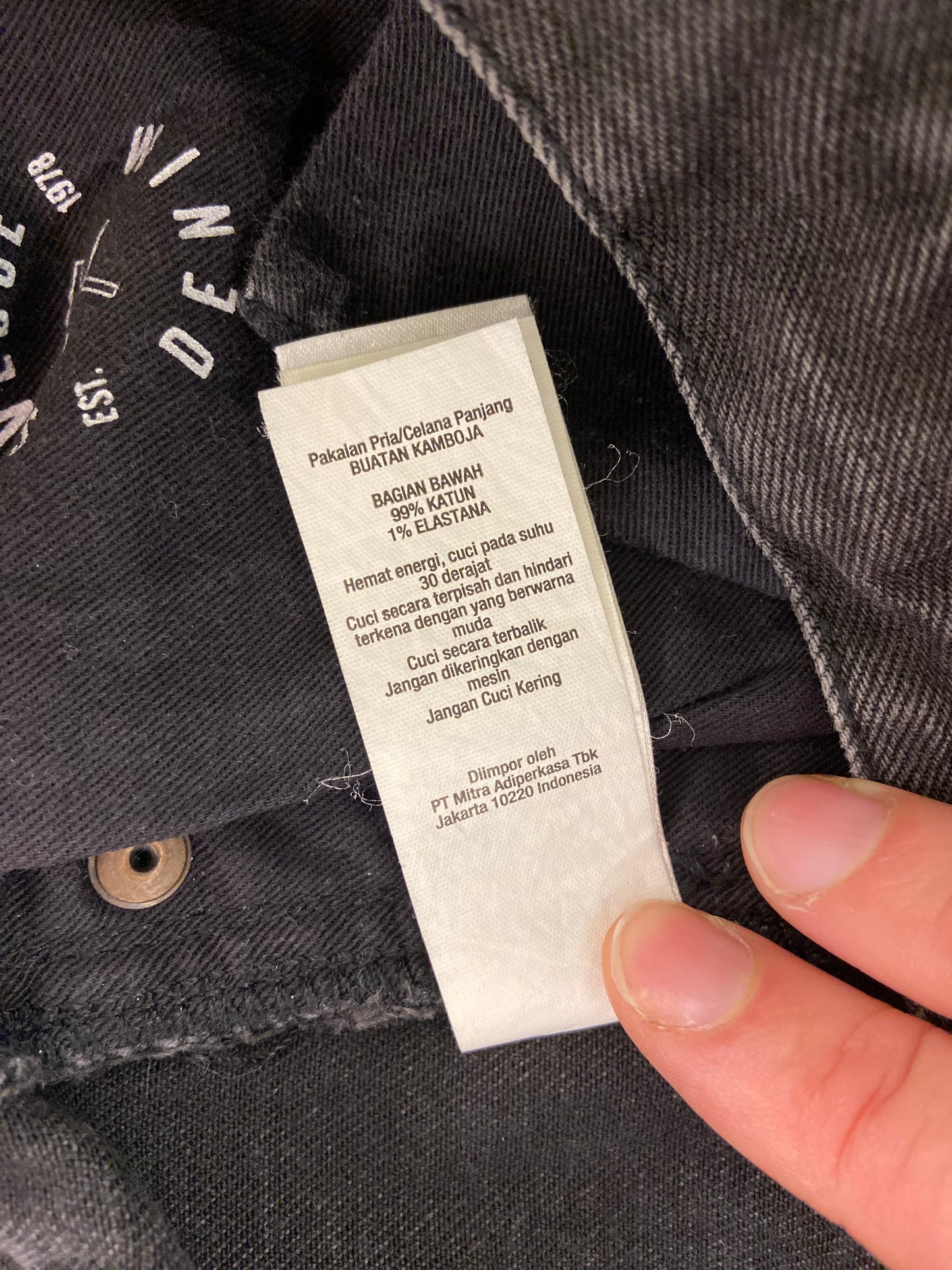 "TOPMAN" STRETCH SKINNY FIT BLACK JEANS