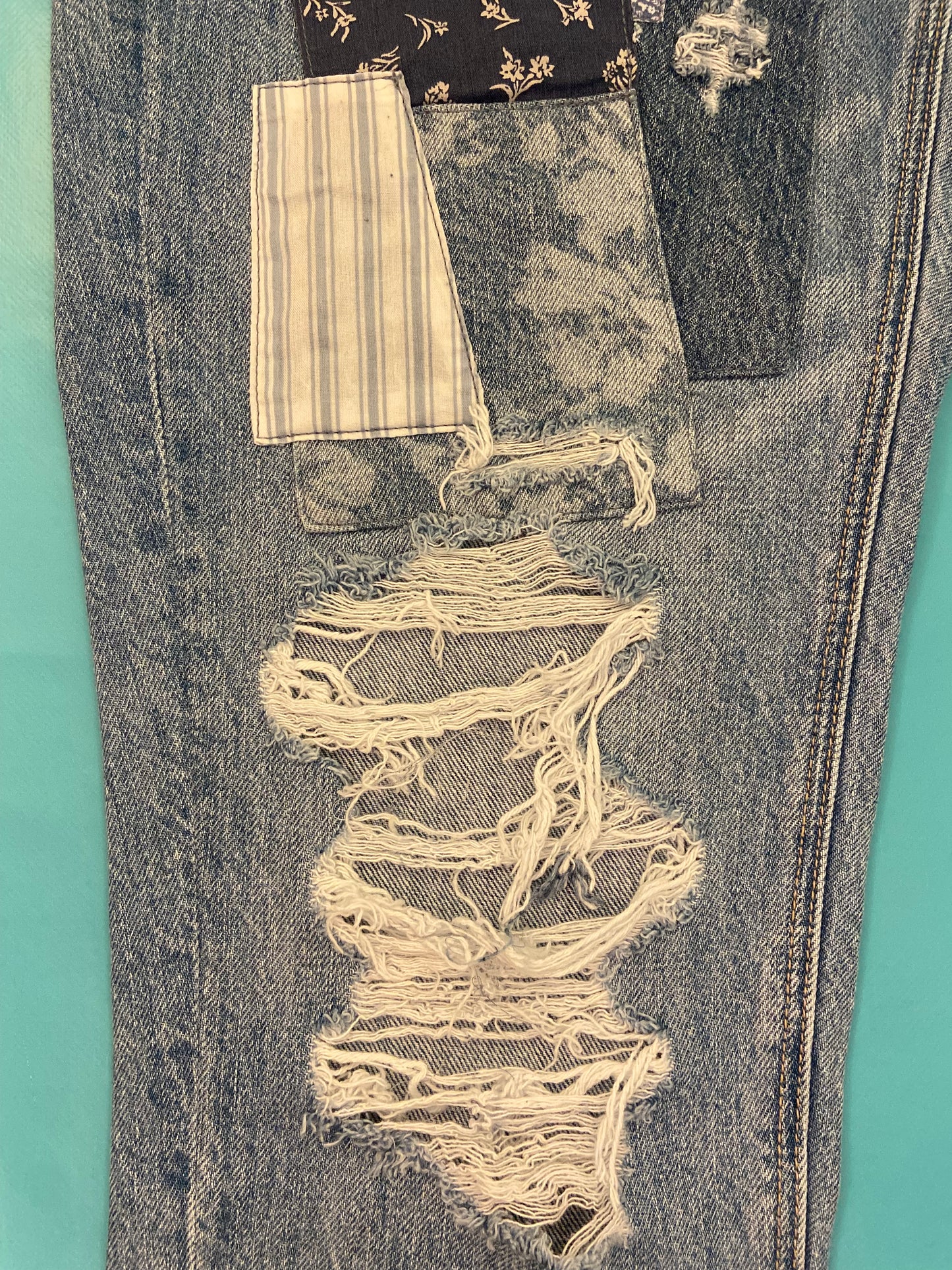 "ABERCROMBIE" PATCHWORK JEANS