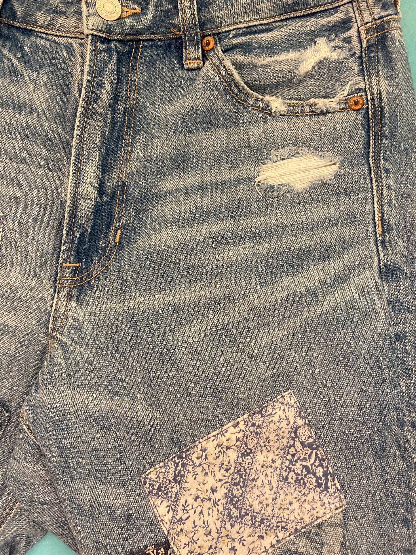 "ABERCROMBIE" PATCHWORK JEANS