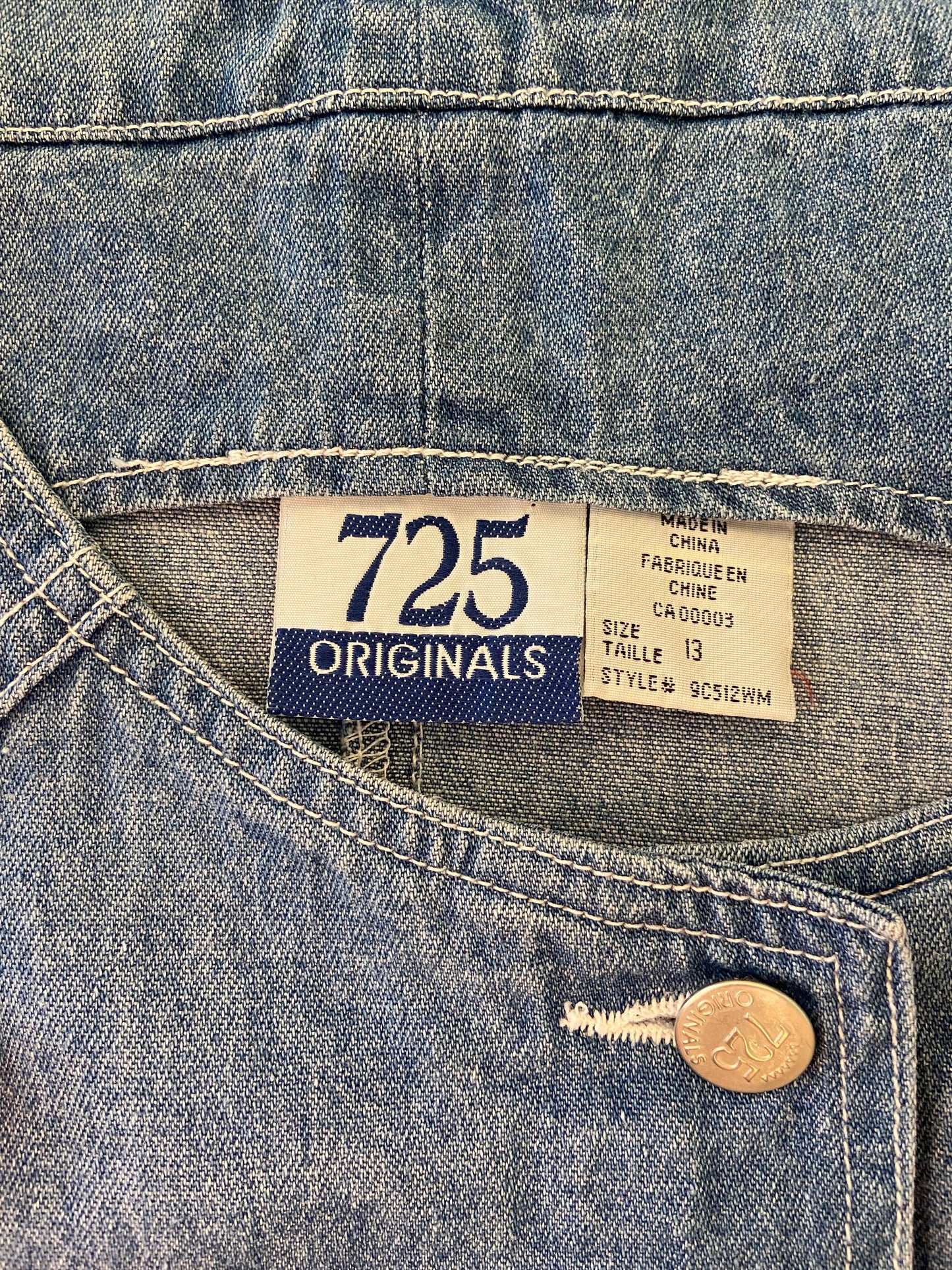 VINTAGE "725 ORIGINALS" SHORT DENIM ROMPER DRESS