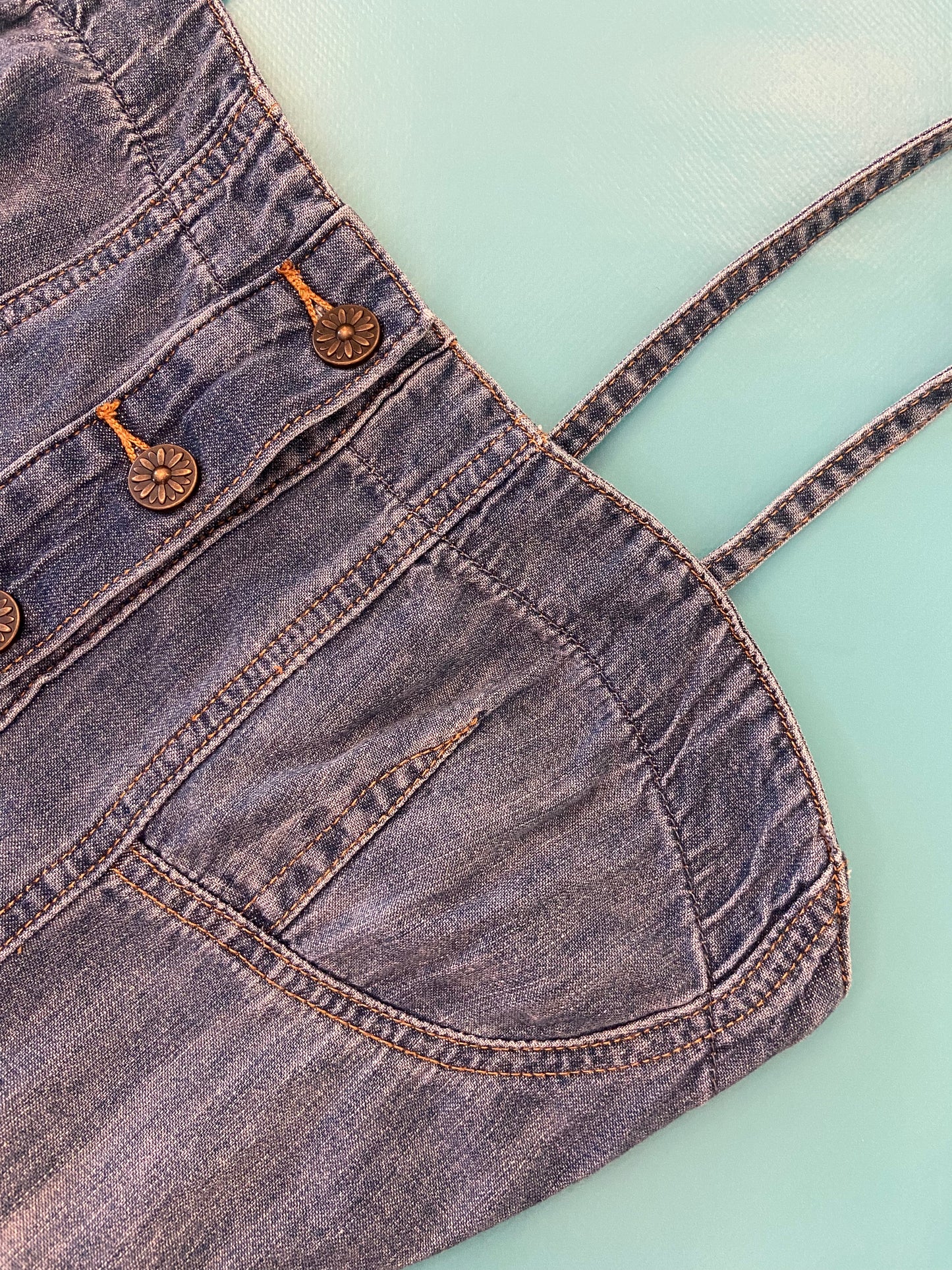 "DRIFTWOOD" BUTTON FRONT DENIM COWGIRL DRESS