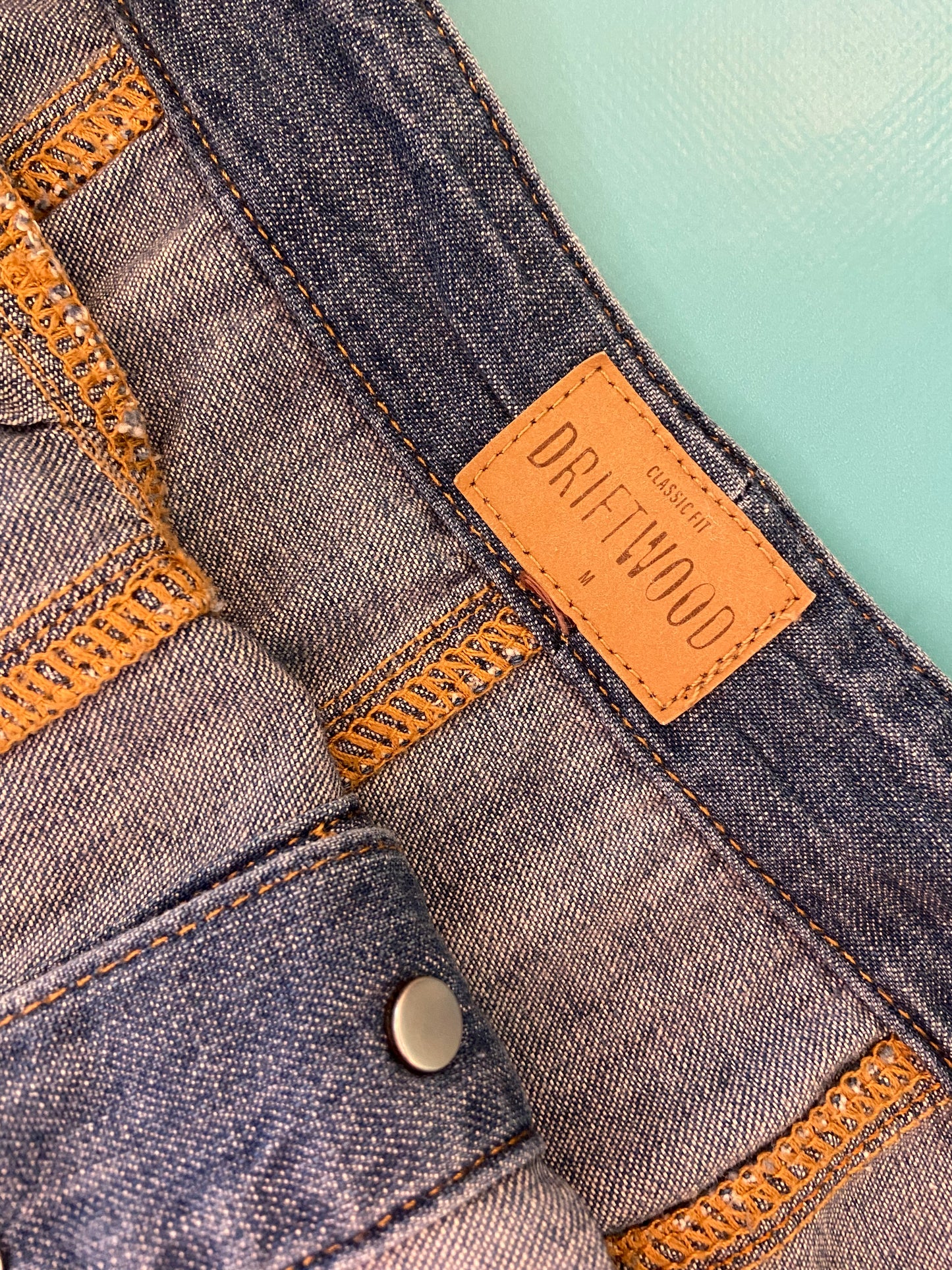 "DRIFTWOOD" BUTTON FRONT DENIM COWGIRL DRESS