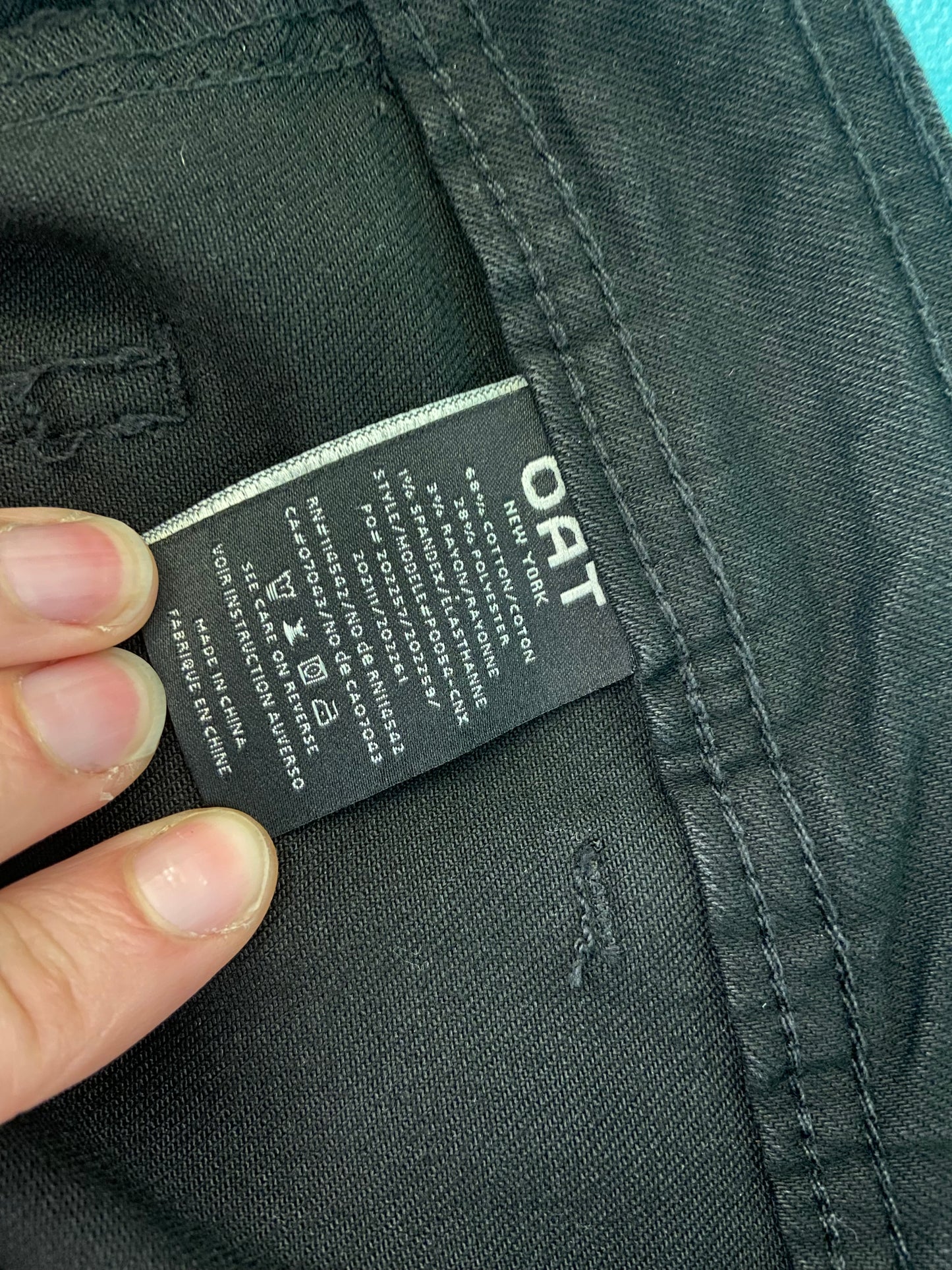 NICE "OAK NEW YORK" WIDE LEG BLACK JEANS