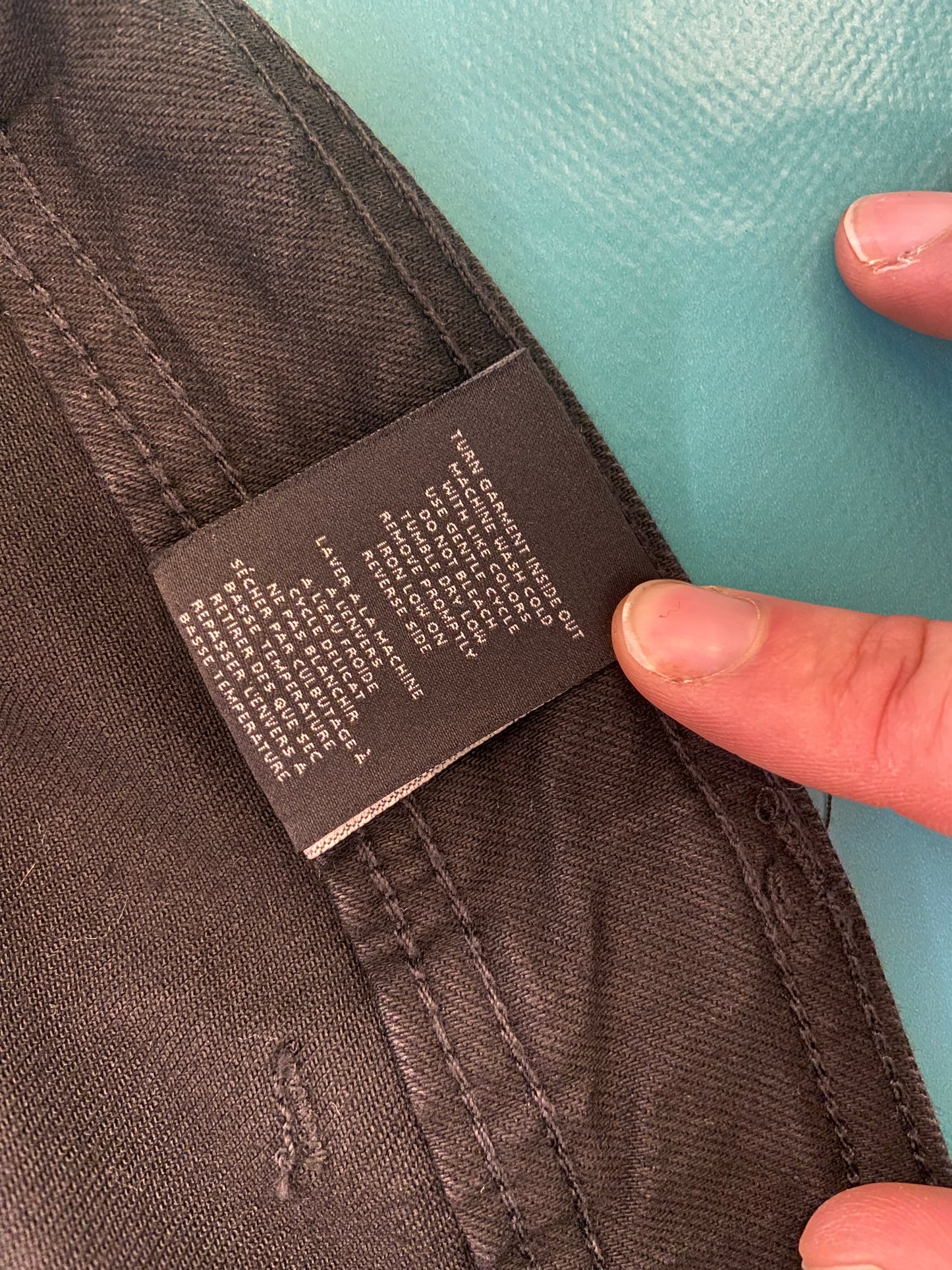 NICE "OAK NEW YORK" WIDE LEG BLACK JEANS