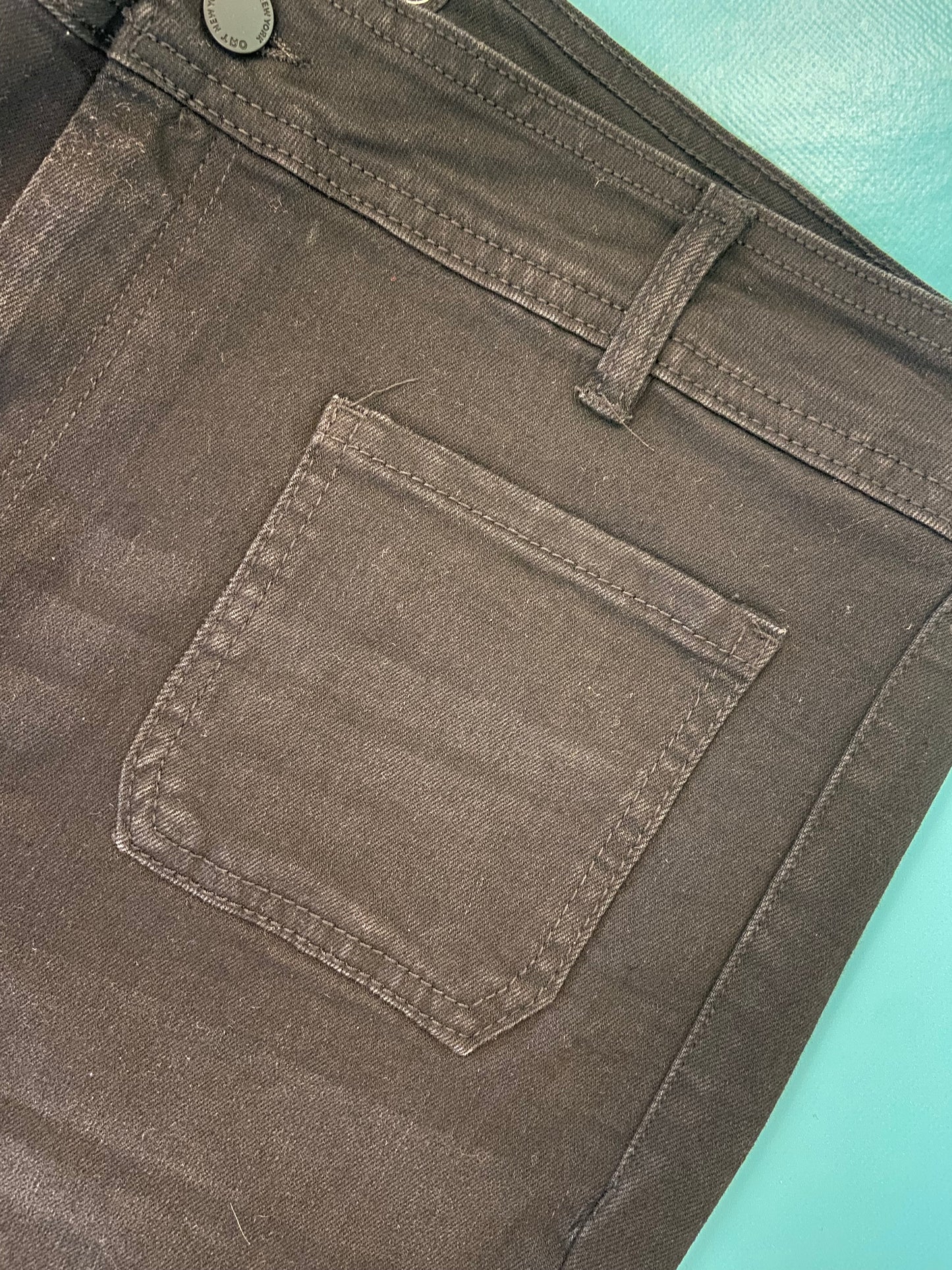 NICE "OAK NEW YORK" WIDE LEG BLACK JEANS