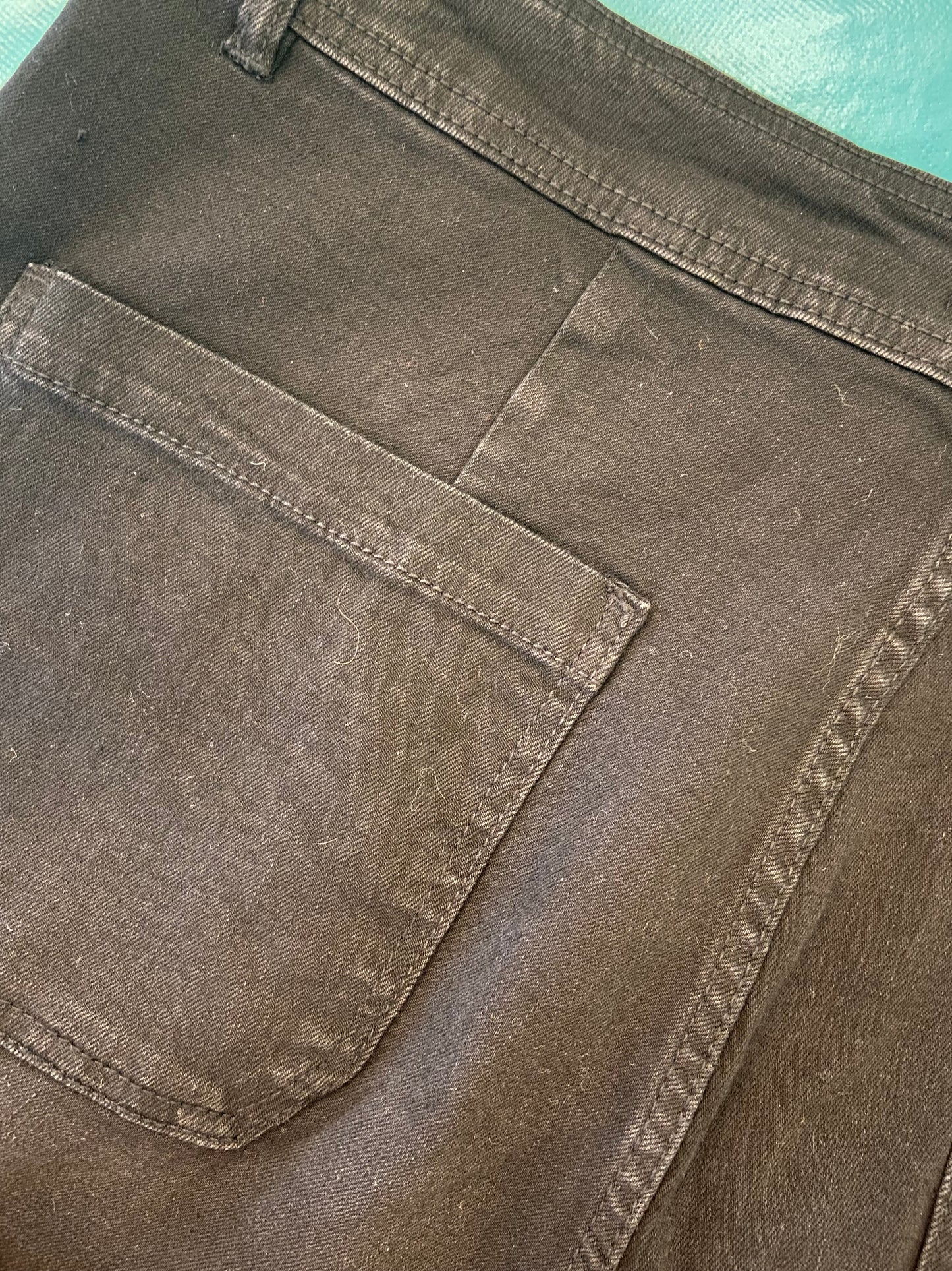 NICE "OAK NEW YORK" WIDE LEG BLACK JEANS