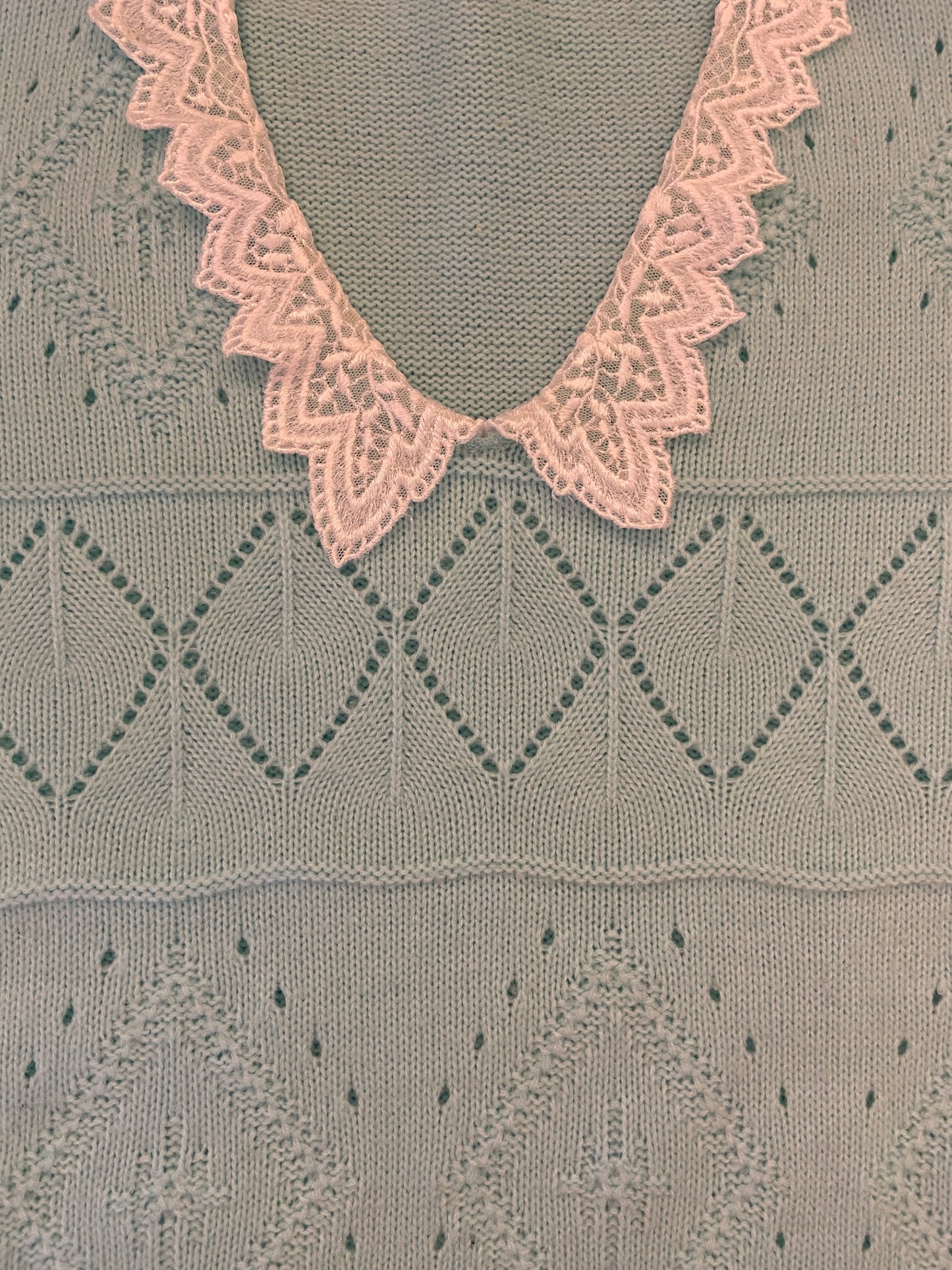 VINTAGE LACE COLLARED SWEATER