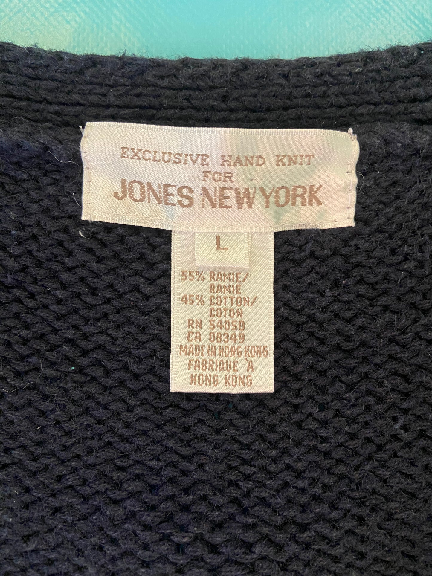 STUNNING VINTAGE "JONES NEW YORK" FLORAL CARDIGAN