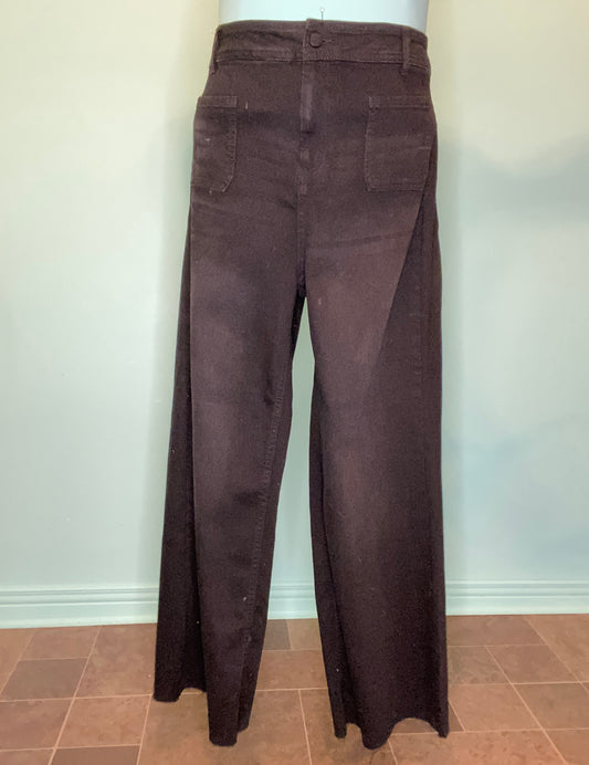 NICE "OAK NEW YORK" WIDE LEG BLACK JEANS