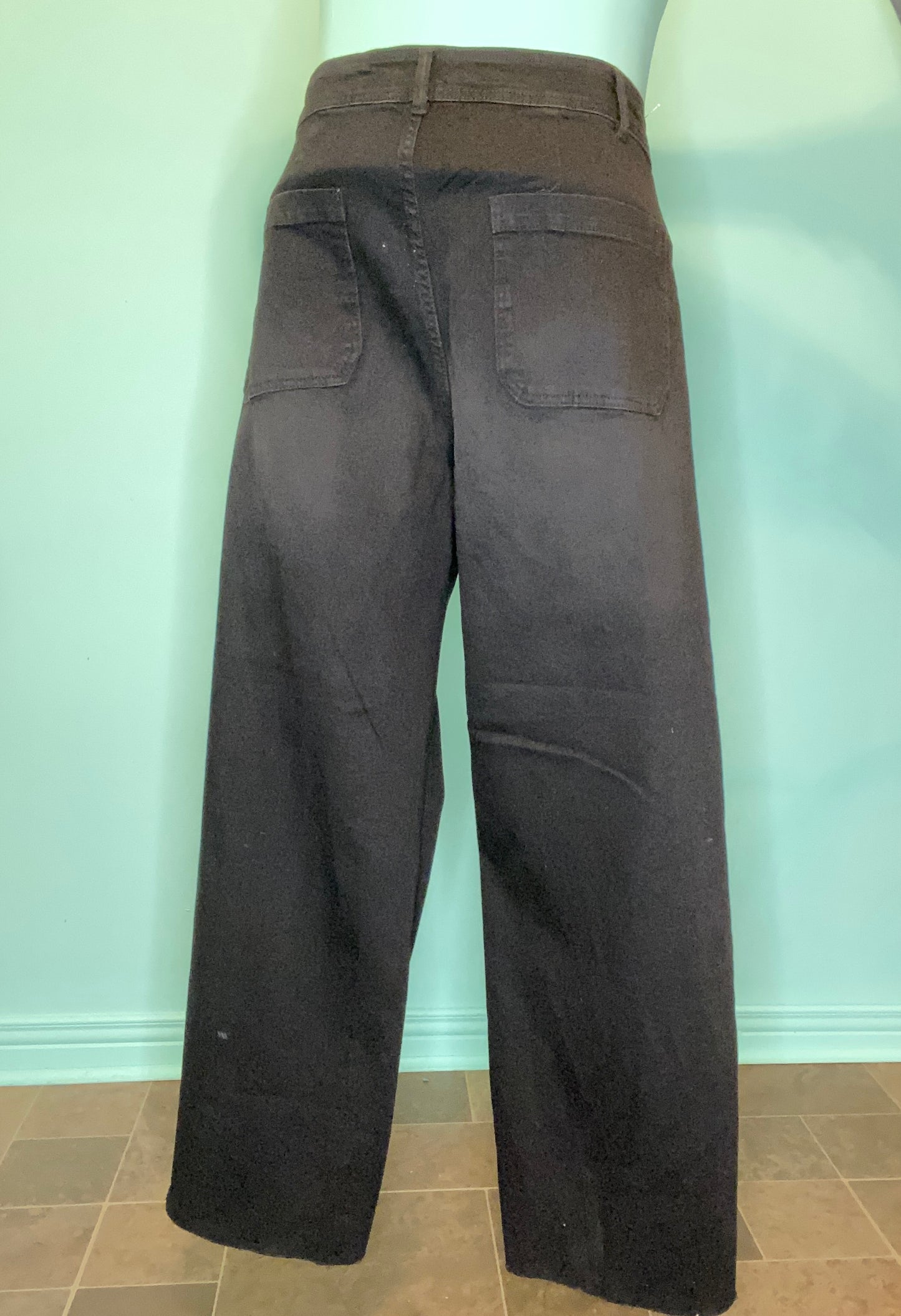 NICE "OAK NEW YORK" WIDE LEG BLACK JEANS