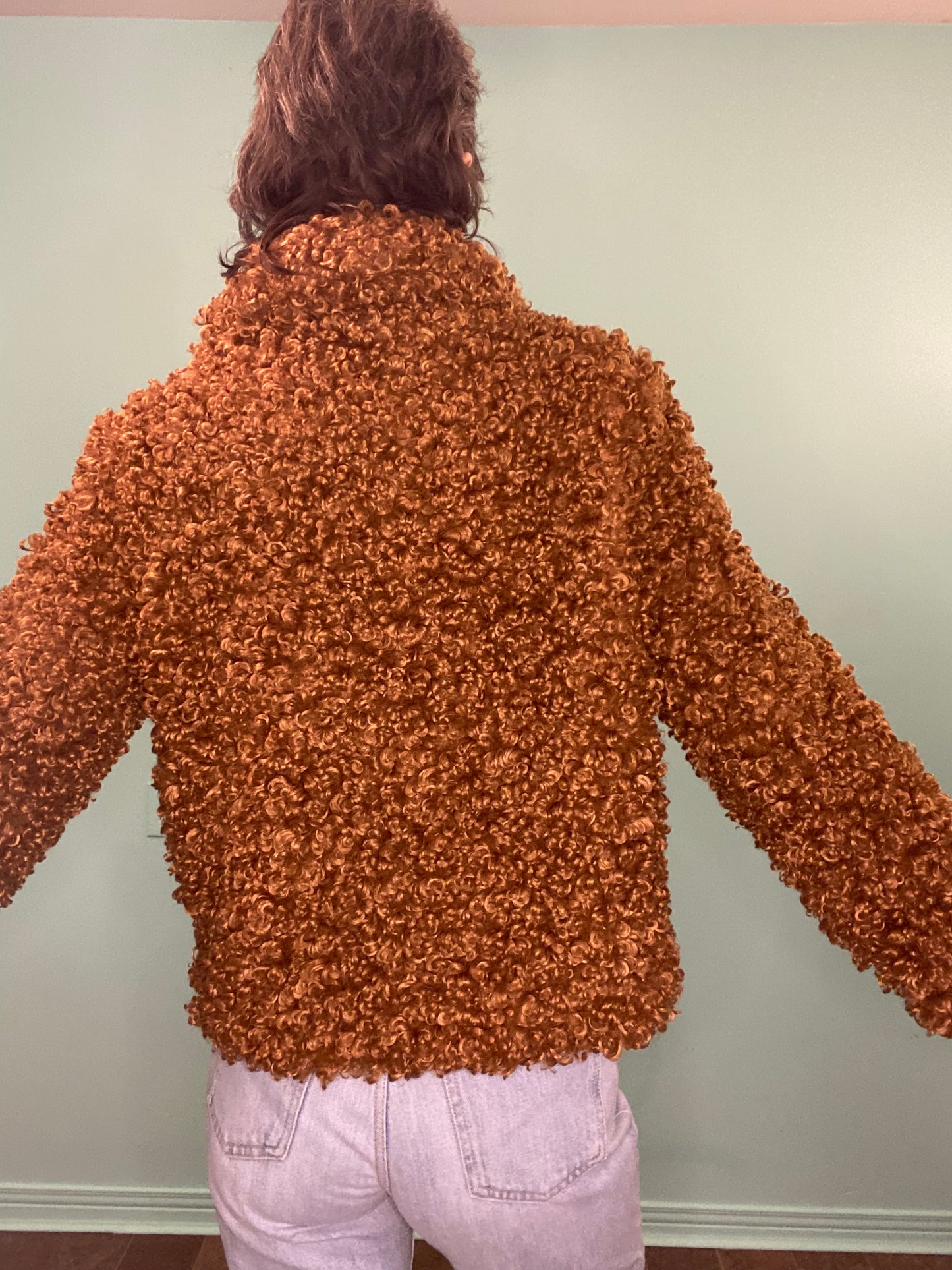 SUPER FUN "ZARA" ***NEW WITH TAGS CURLY FAUX FUR COAT