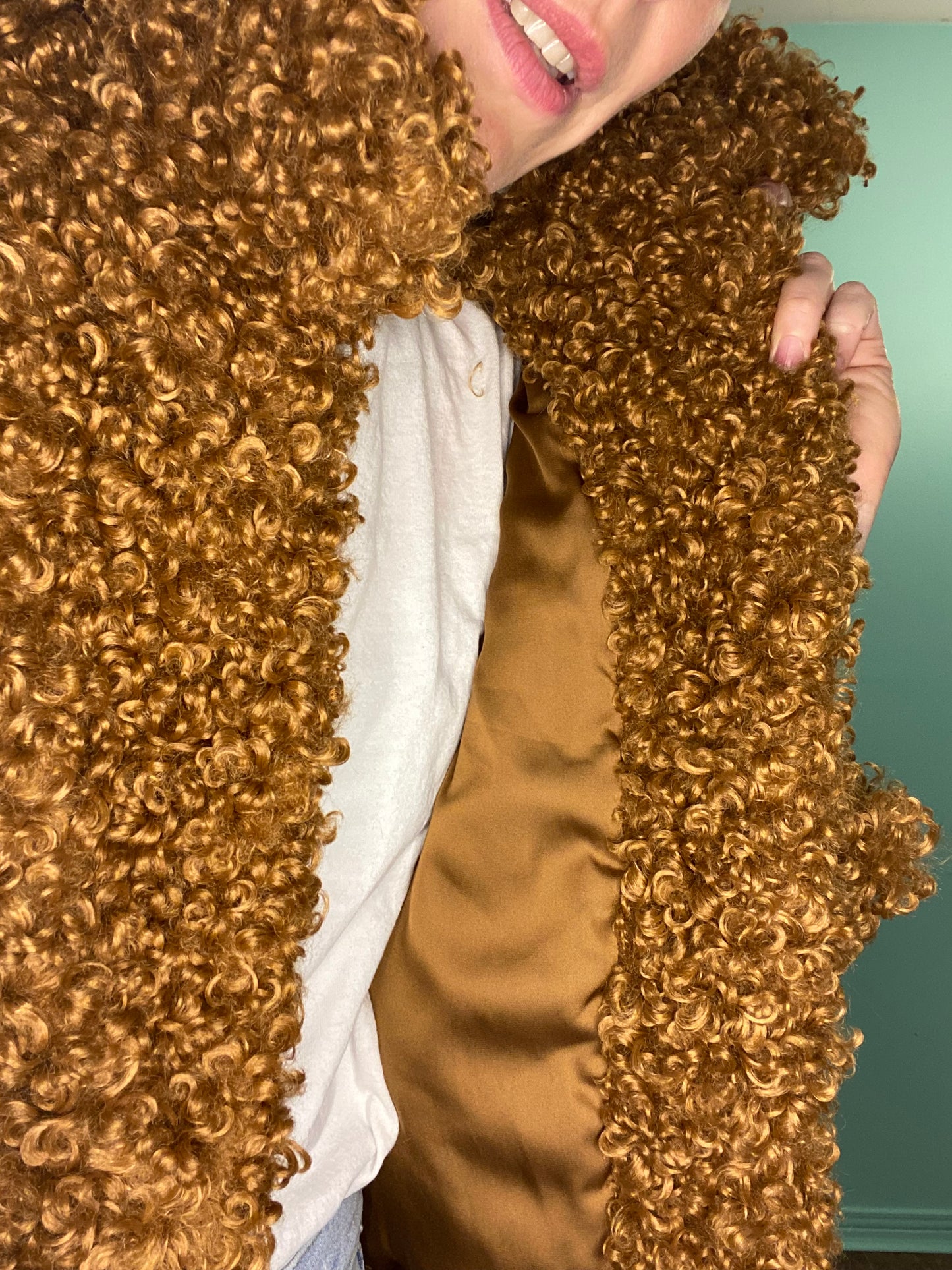 SUPER FUN "ZARA" ***NEW WITH TAGS CURLY FAUX FUR COAT